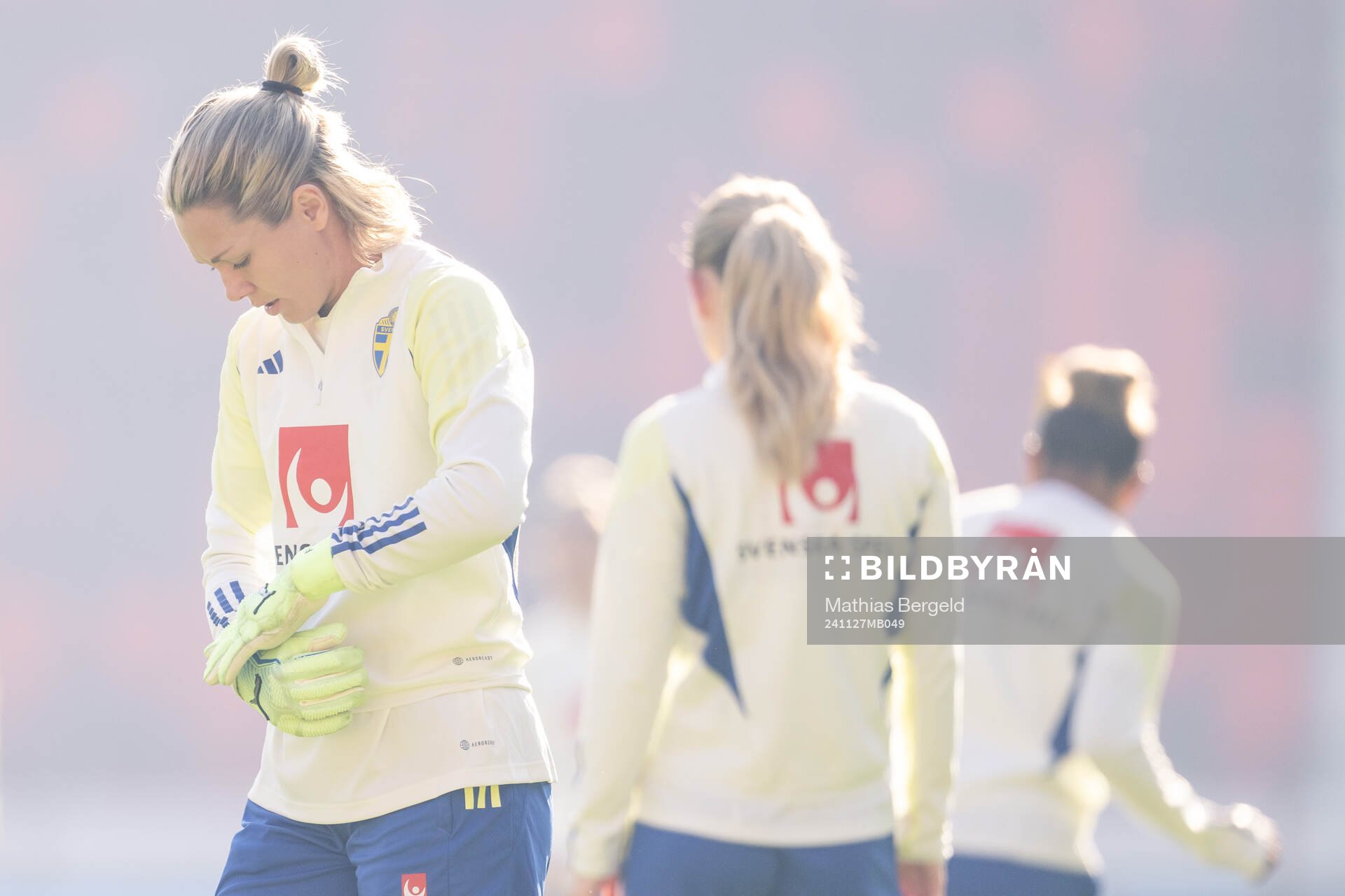 Goalkeeper Jennifer Falk of the Swedish women's national