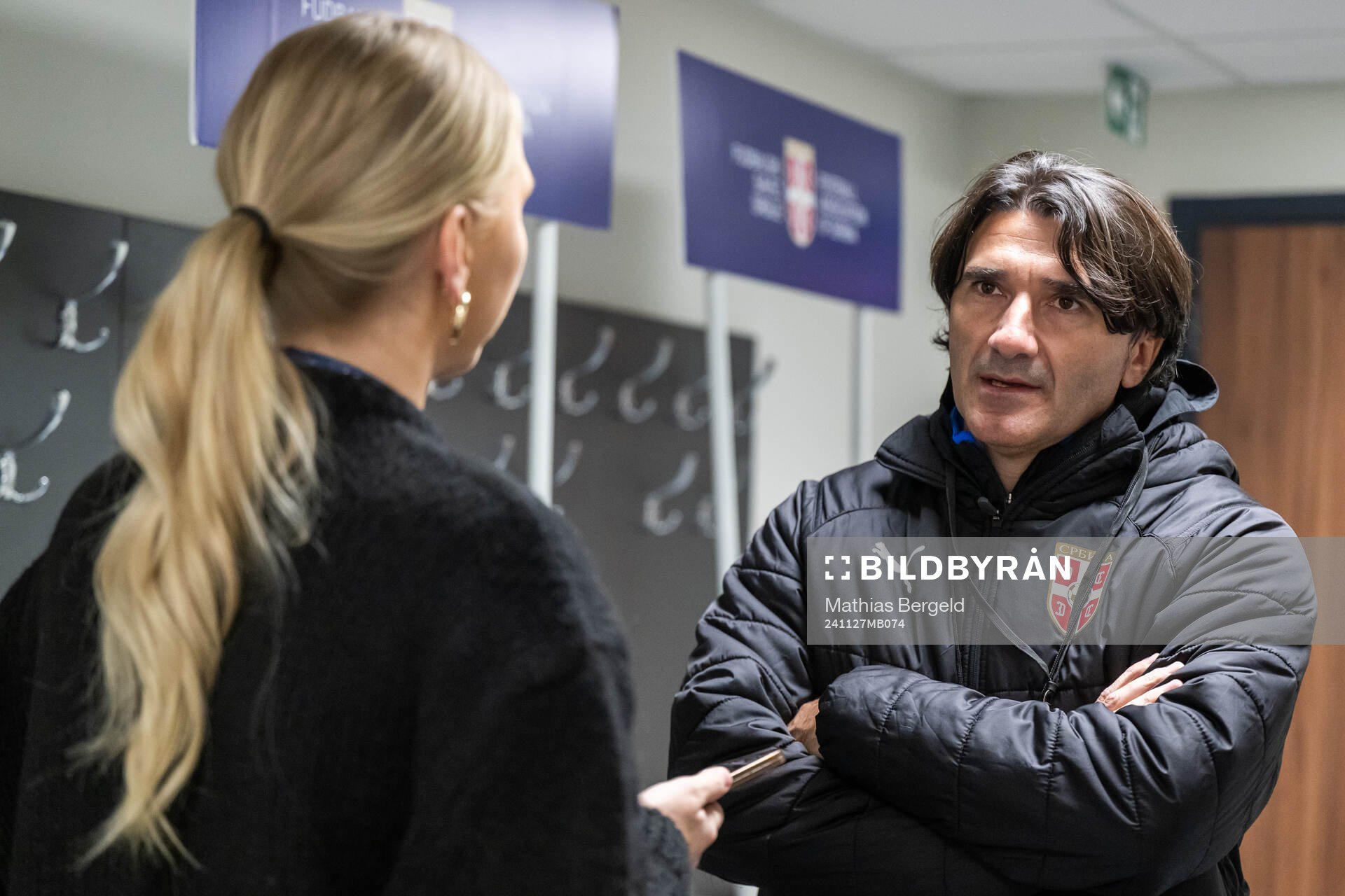Head coach Dragisa Zecevic of the Serbian women's national
