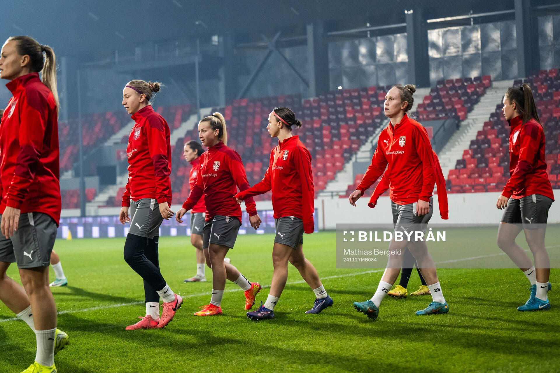 Players of the Serbian women's national football team