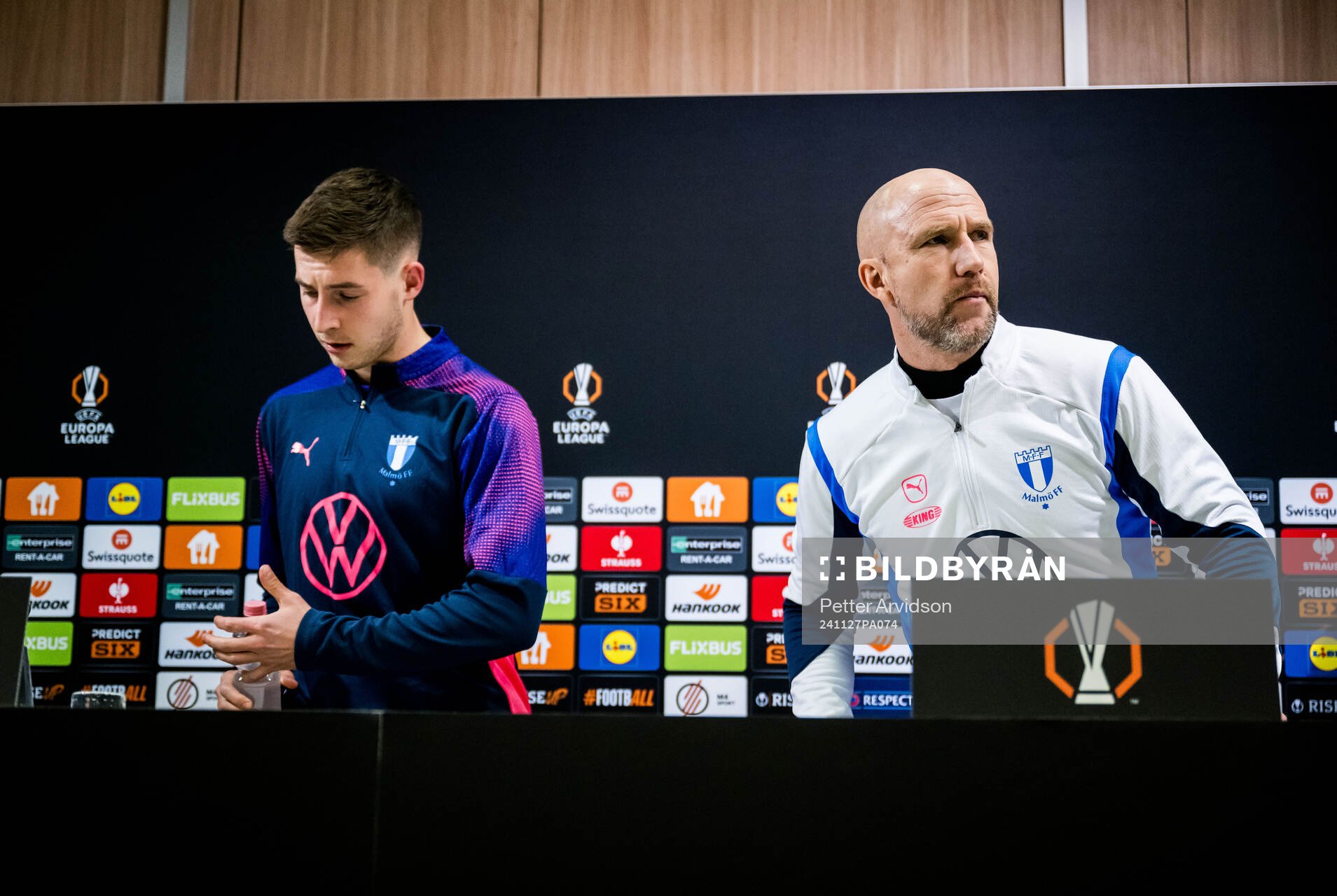 Lasse Berg Johnsen and Head coach Henrik Rydström of