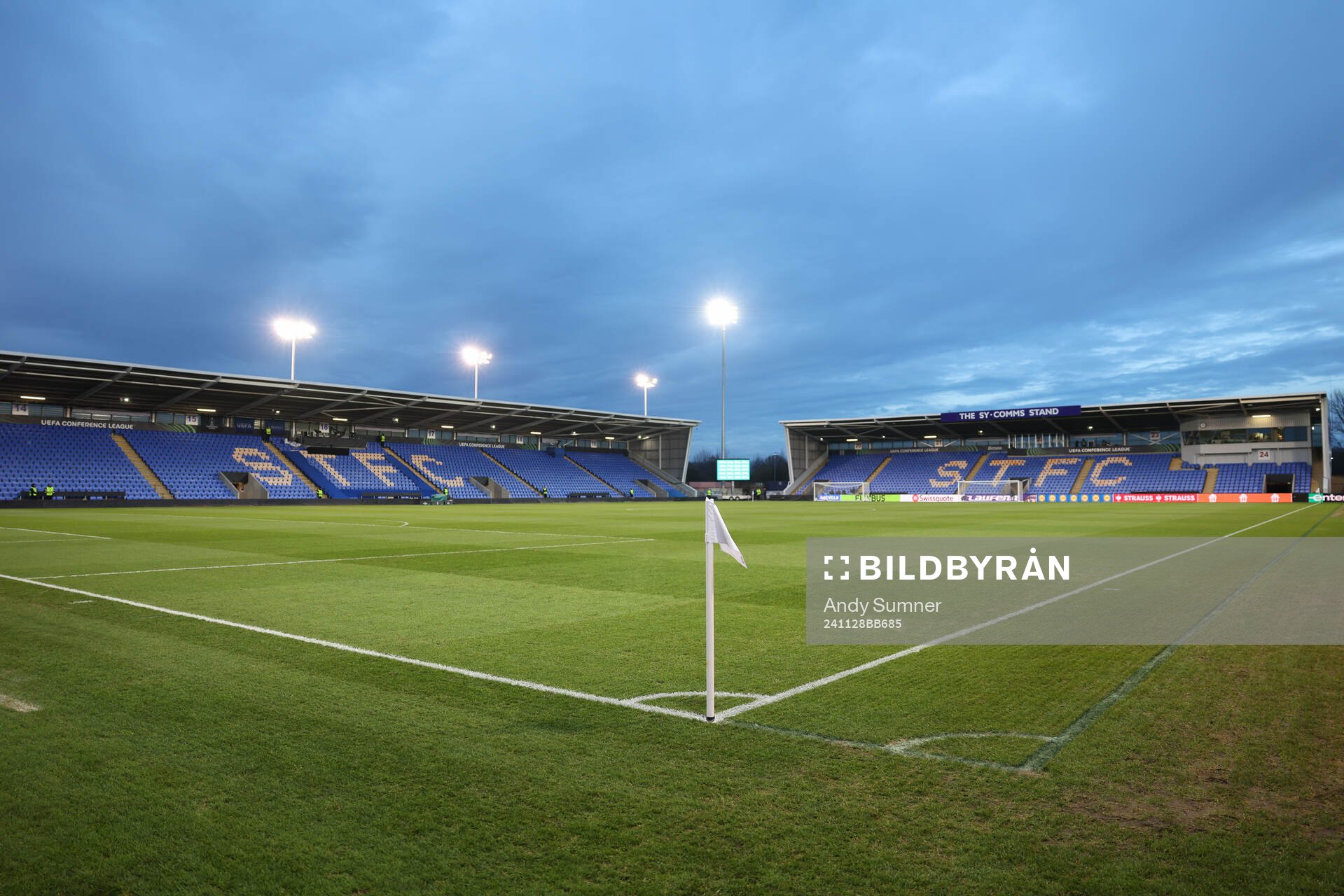 General view inside The Croud Meadow stadium