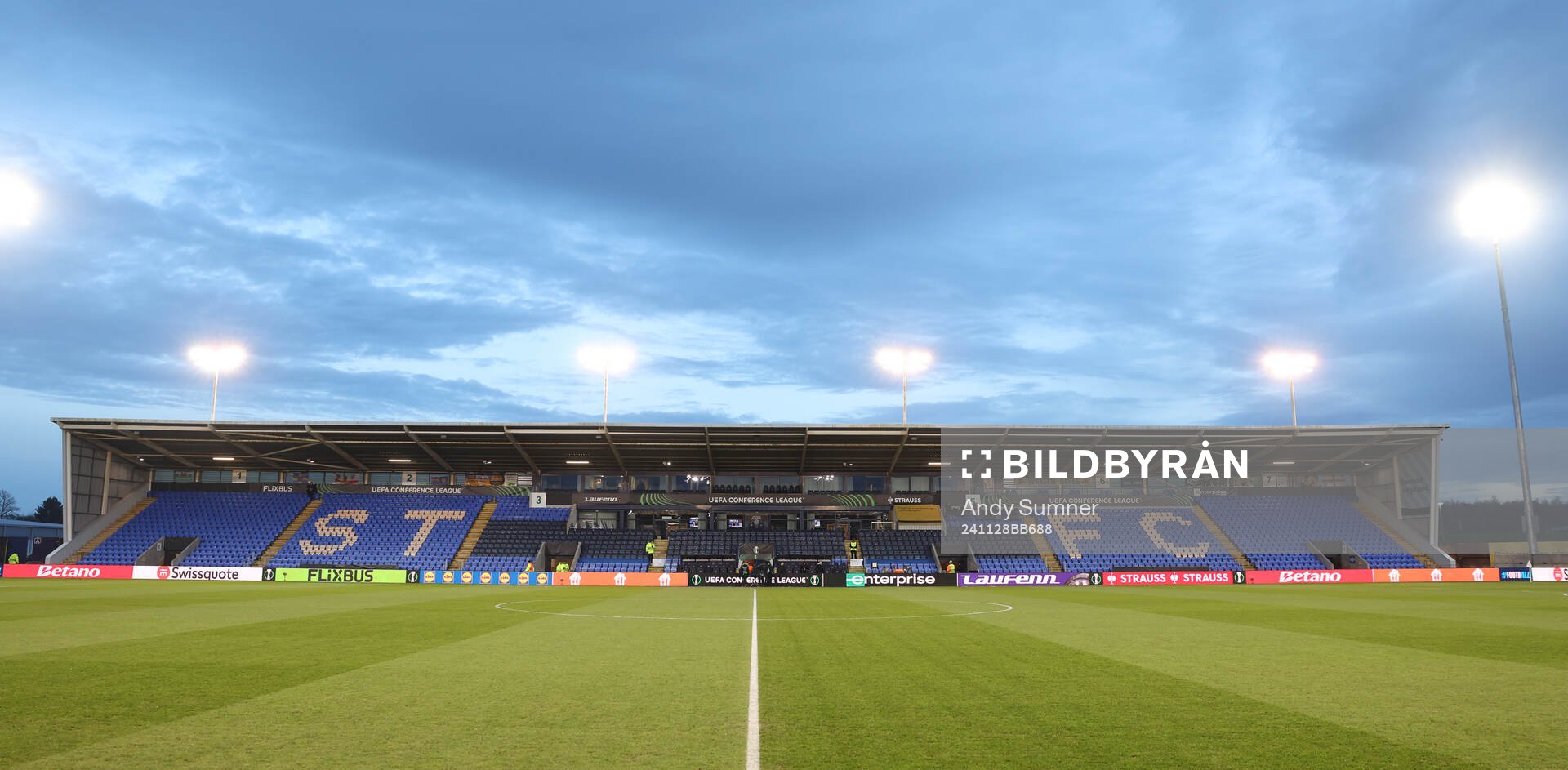 General view inside The Croud Meadow stadium
