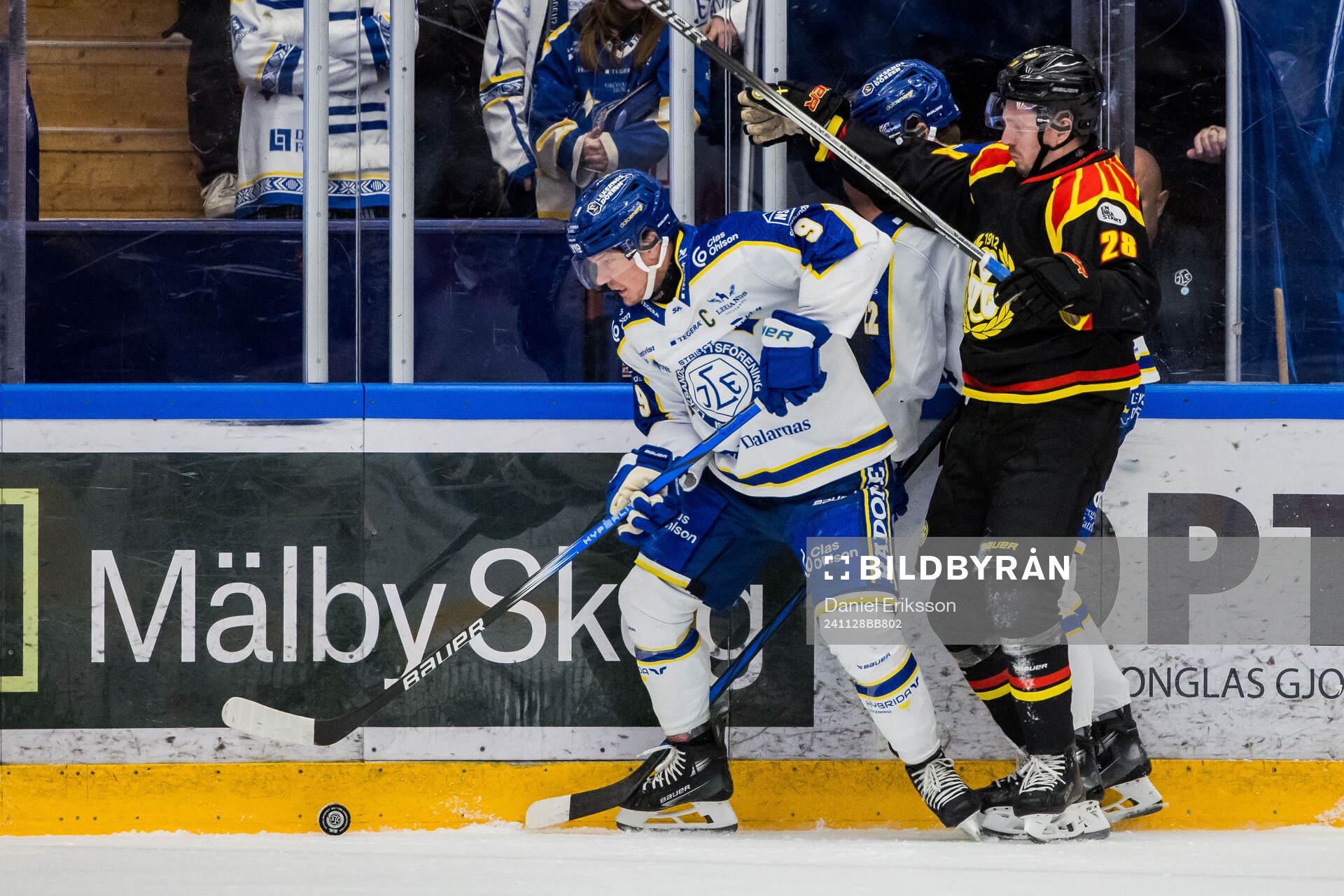 Leksands Patrik Zackrisson och Brynäs Johannes Kinnvall