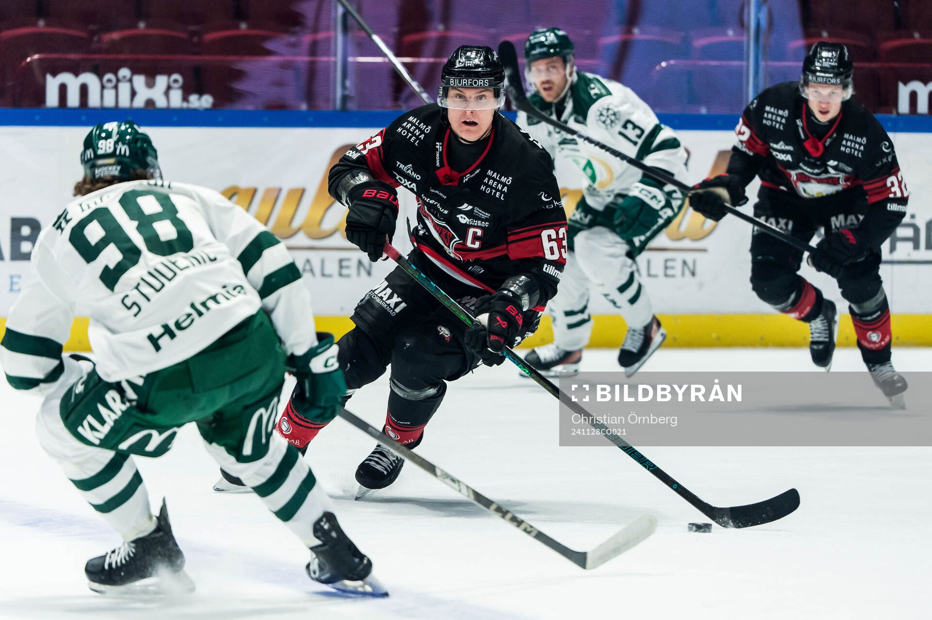 Malmö Redhawks Christoffer Forsberg och Färjestads Marian