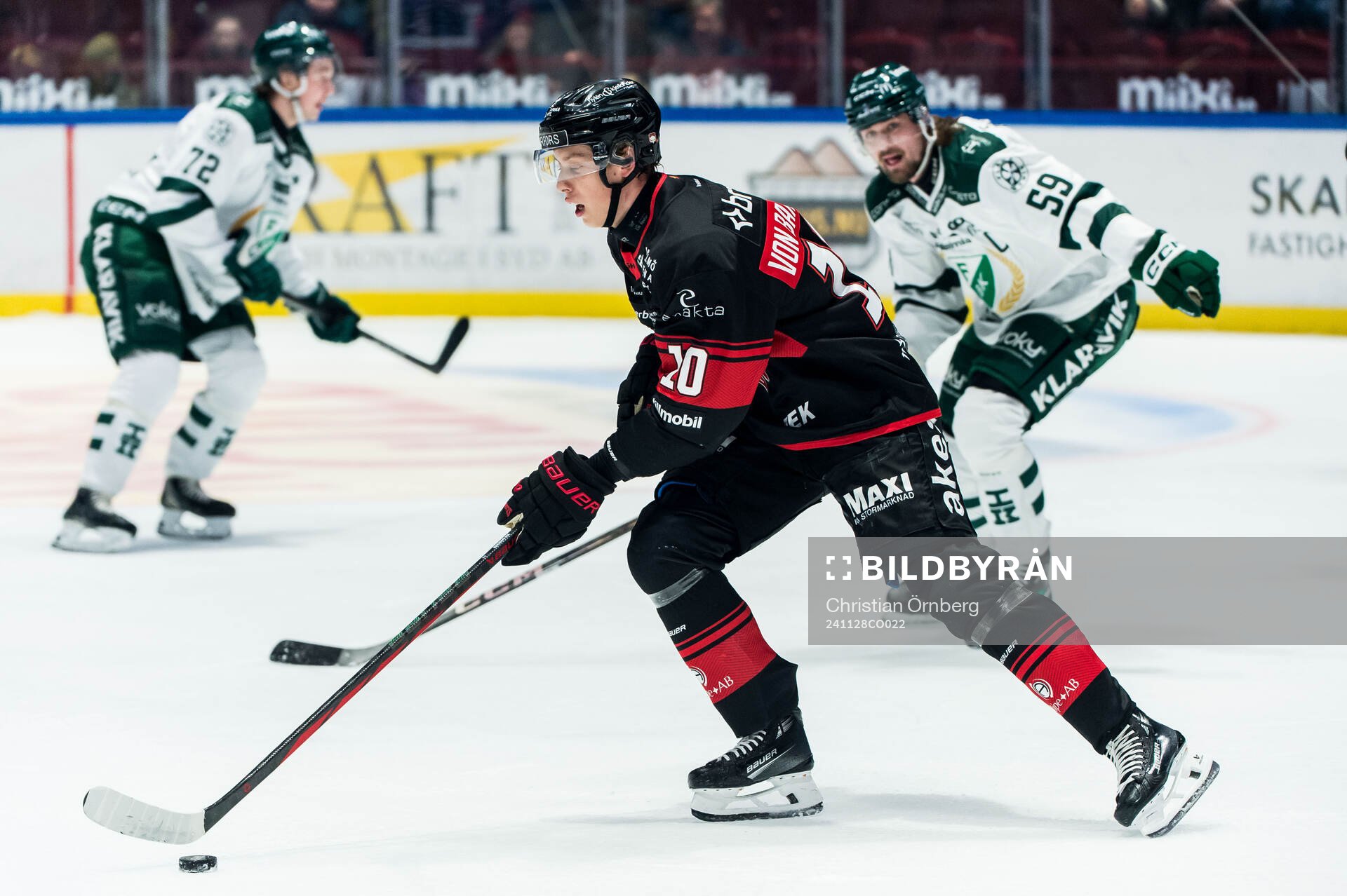 Malmö Redhawks William von Barnekow och Färjestads Linus