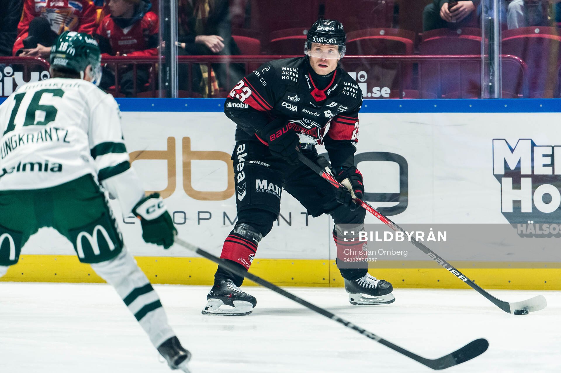 Malmö Redhawks Christoffer Forsberg och Färjestads