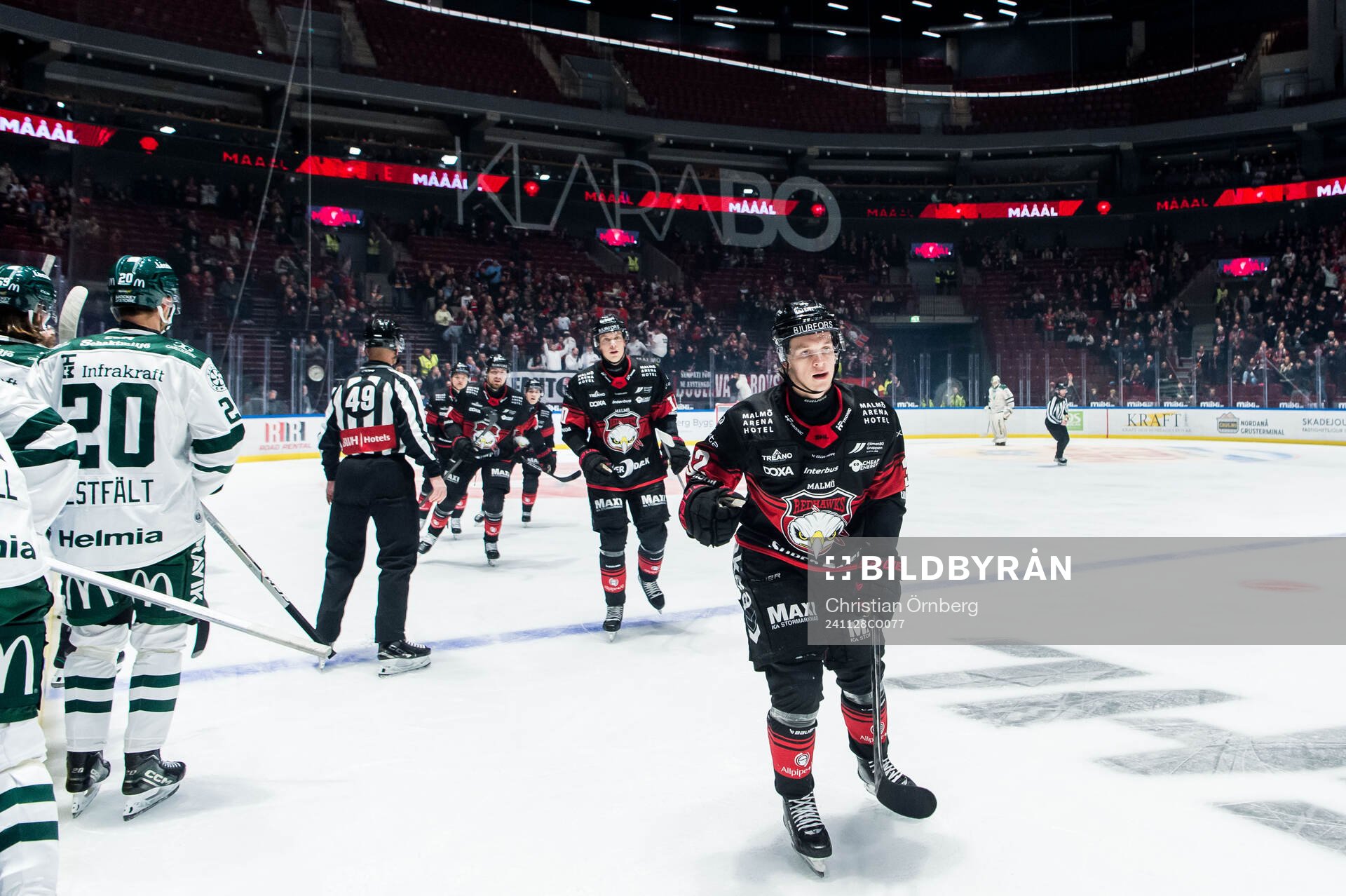 Malmö Redhawks Joona Ikonen jublar