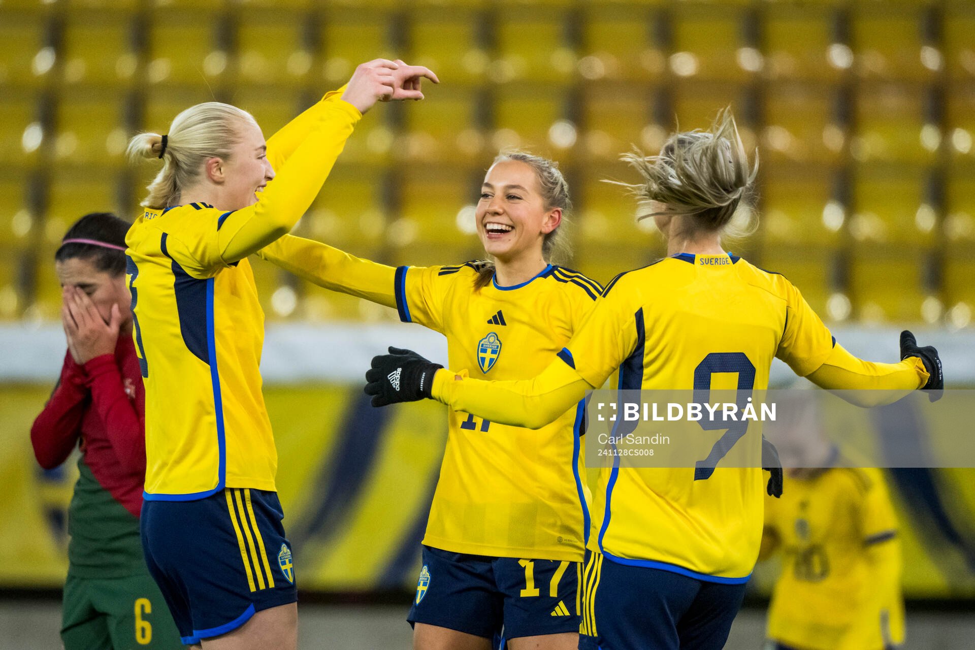 Sara Eriksson of Sweden celebrating the 2-0 goal