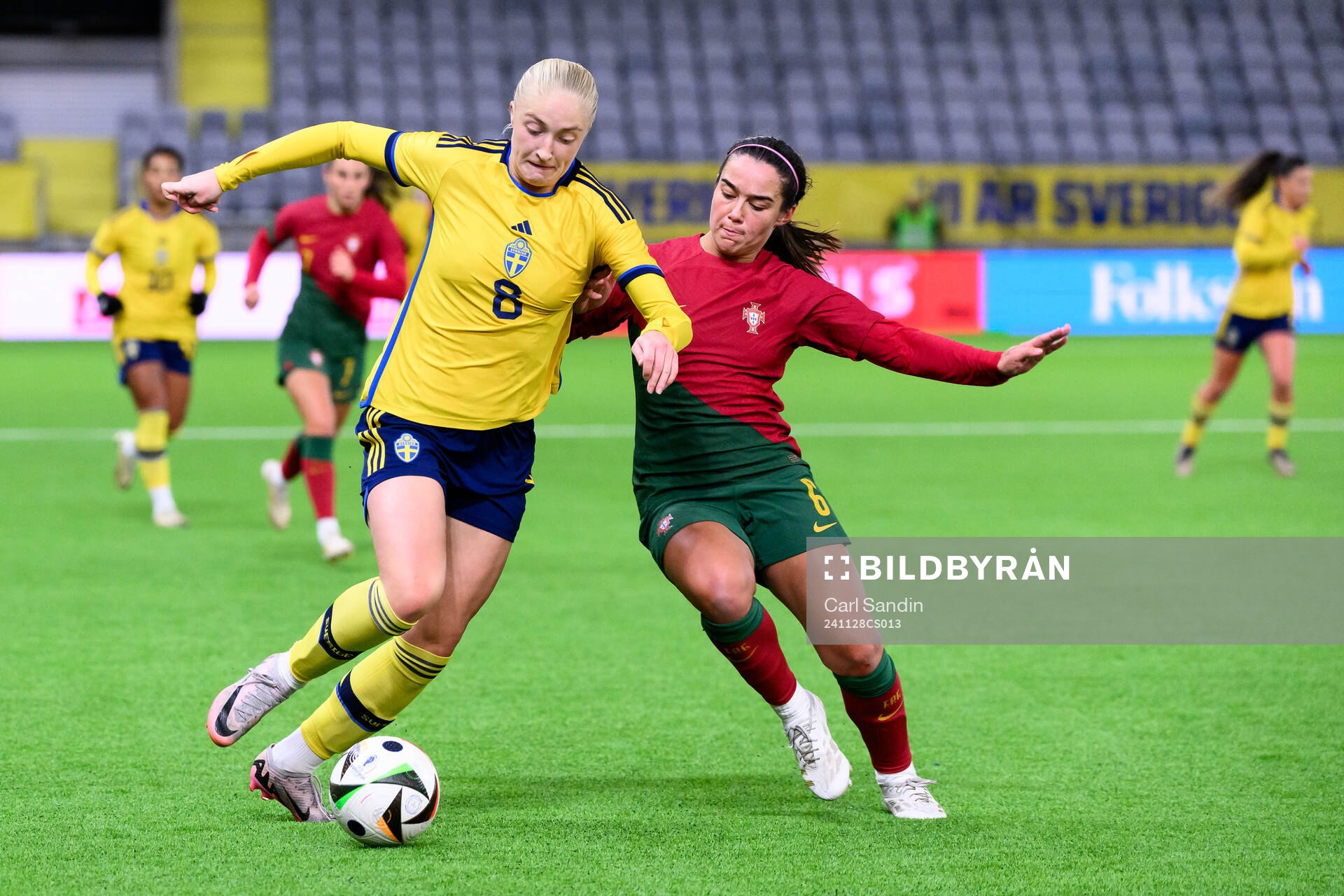 Wilma Leidhammar of Sweden and Ana Albuquerque of Portugal