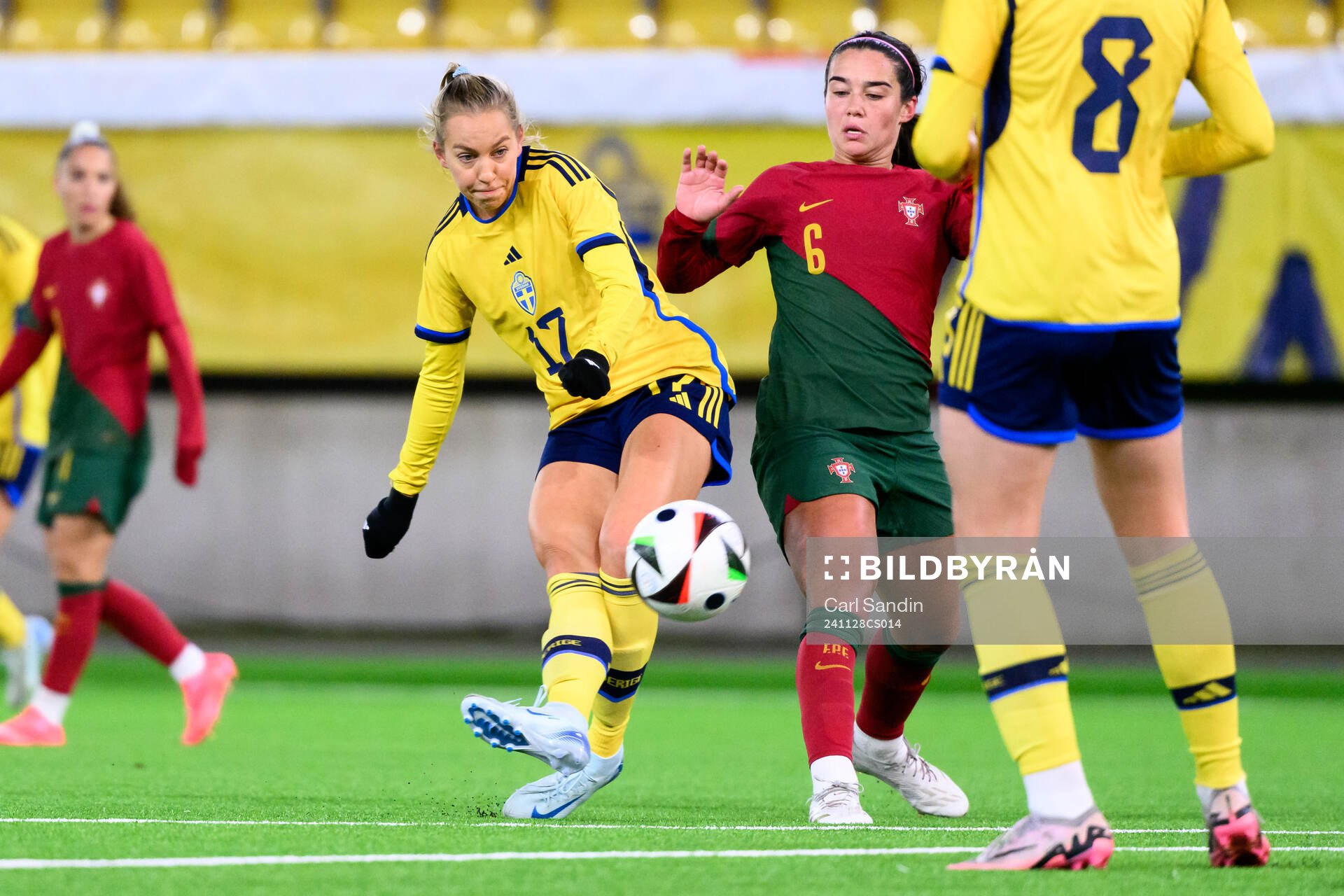 Sara Eriksson of Sweden and Ana Albuquerque of Portugal