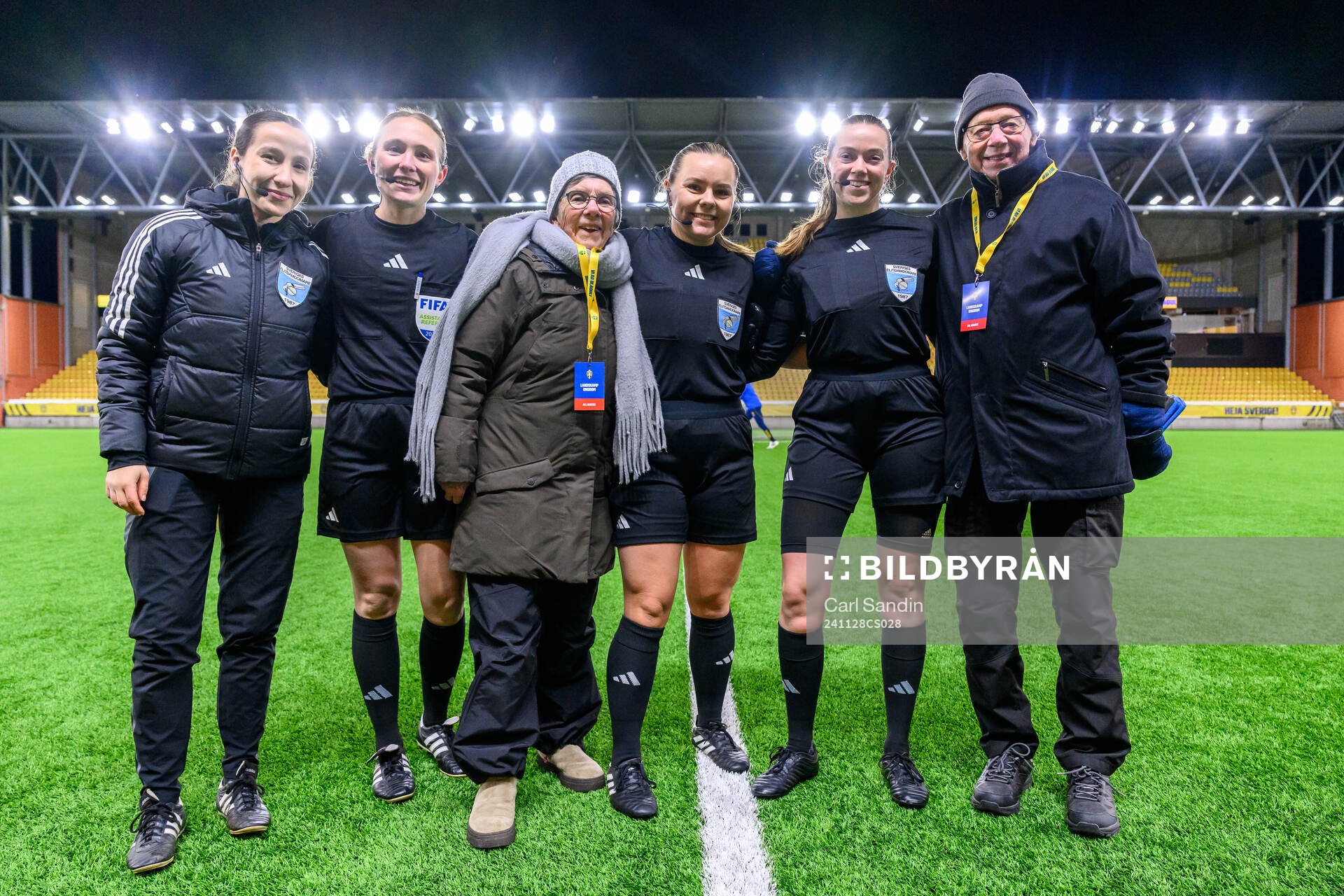 Referees Selma Griberg, Ida Kellström, Hanna Laajanen and