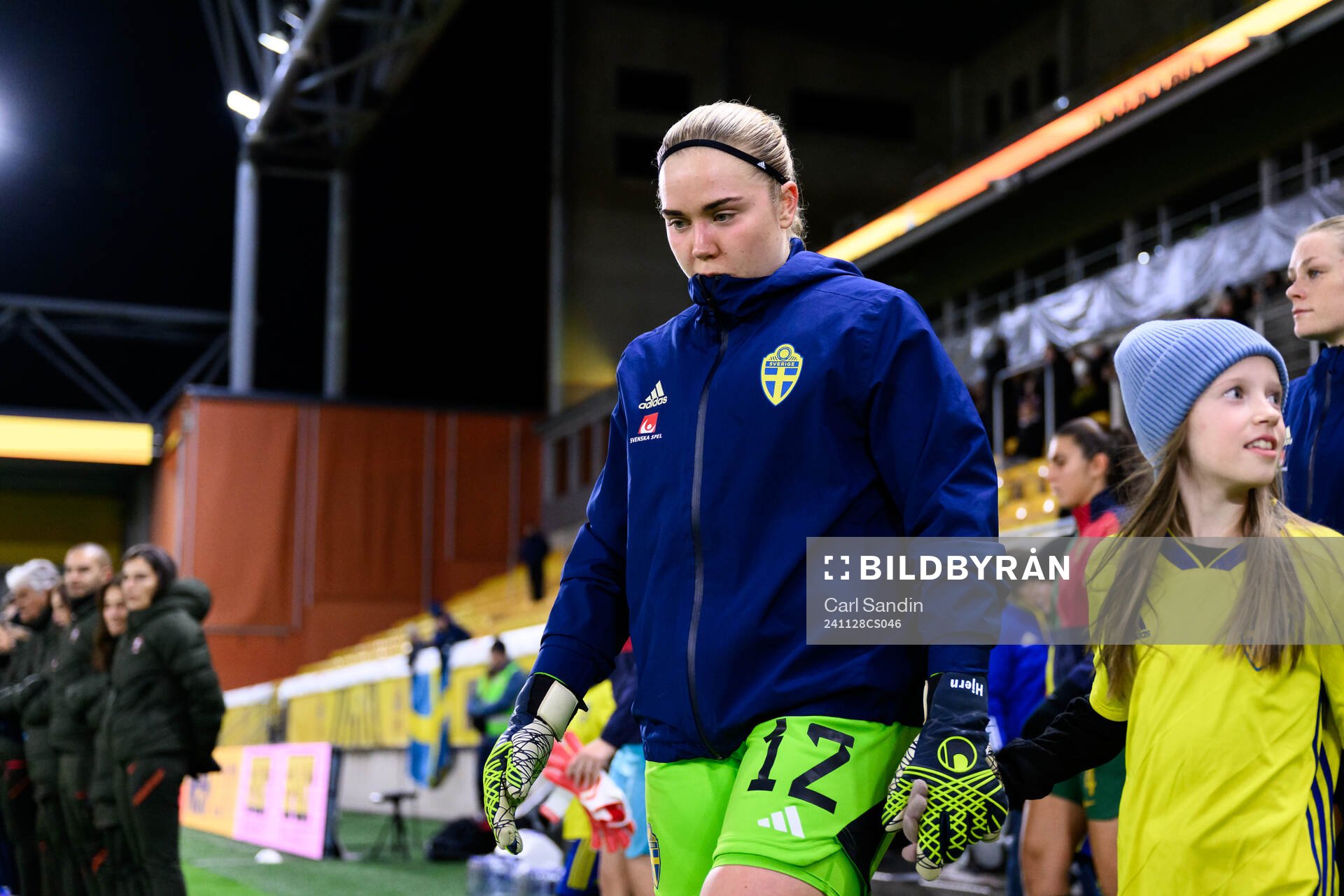 goalkeeper Sofia Hjern of Sweden