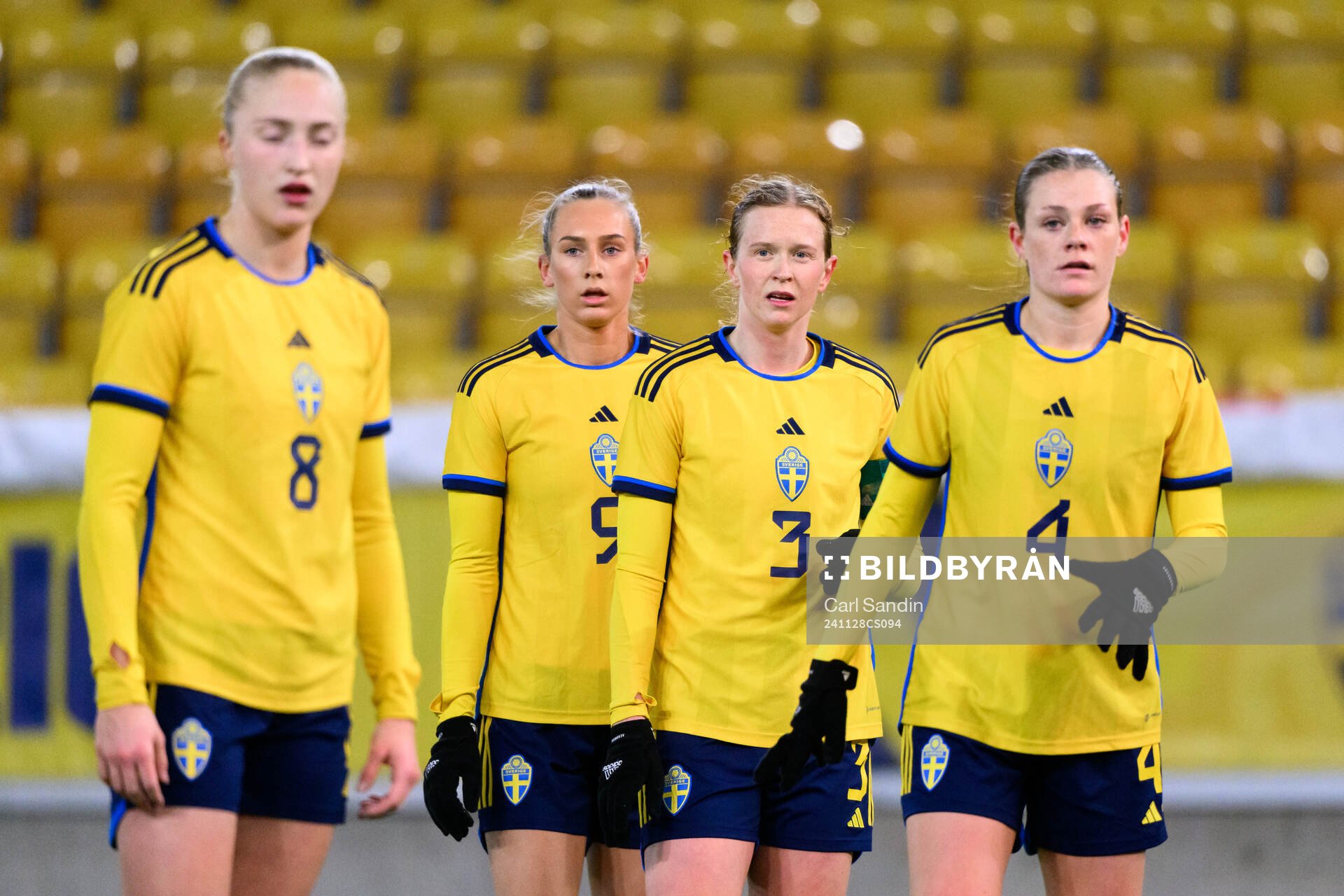 Ellen Wangerheim, Emma Östlund and Sofia Reidy of Sweden