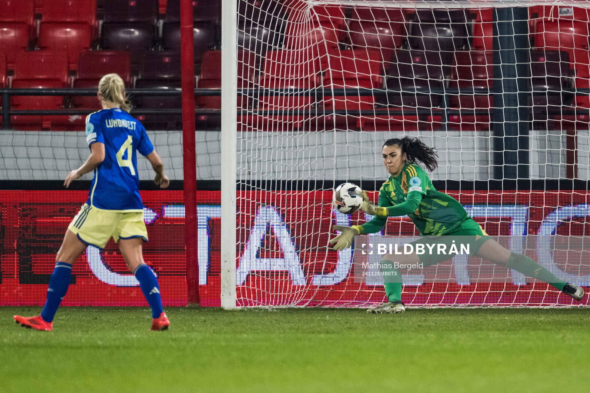 Goalkeeper Zecira Musovic of Sweden