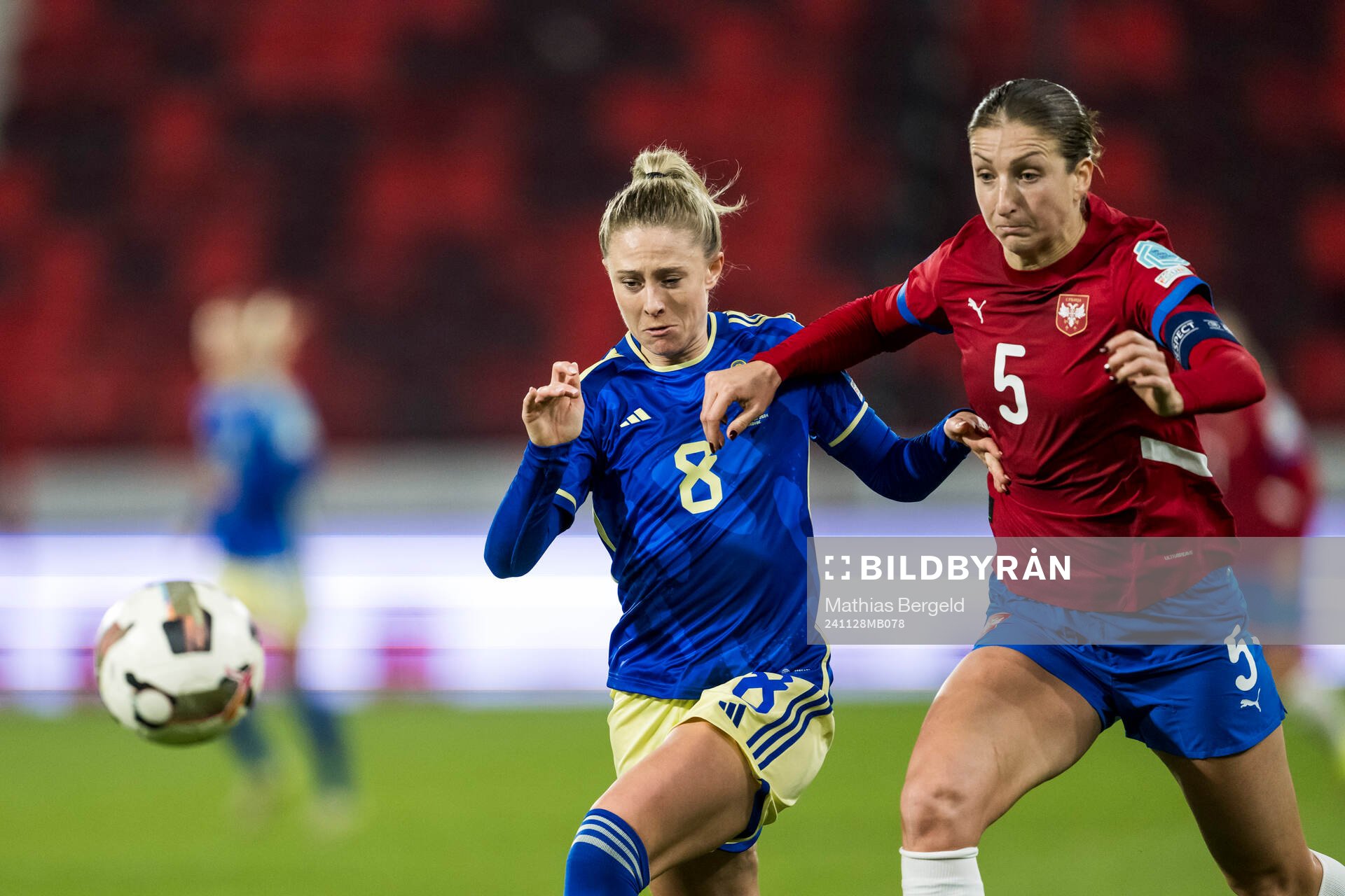 Rebecka Blomqvist and Violeta Slovic of Serbia