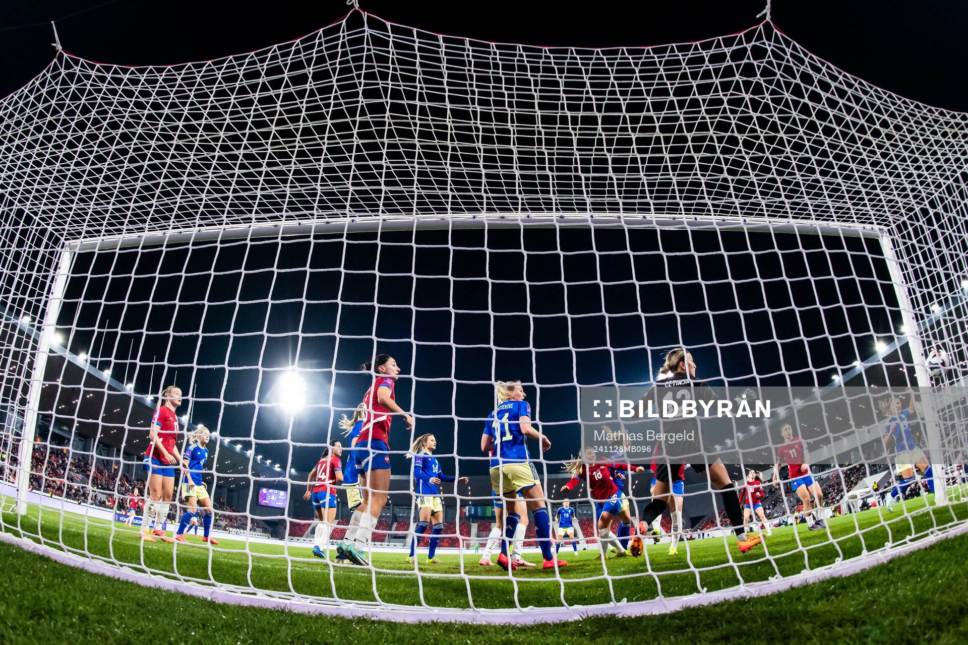 Rusul Rosa Kafaji of Sweden scores 0-2 behind goalkeeper