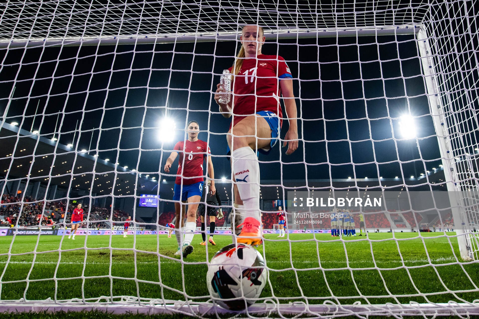Allegra Poljak of Serbia looks dejected