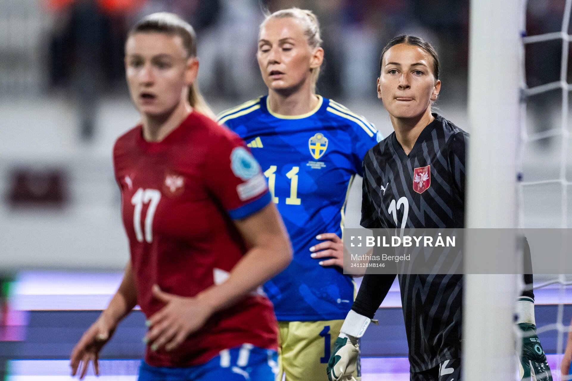 Goalkeeper Sara Cetinja of Serbia