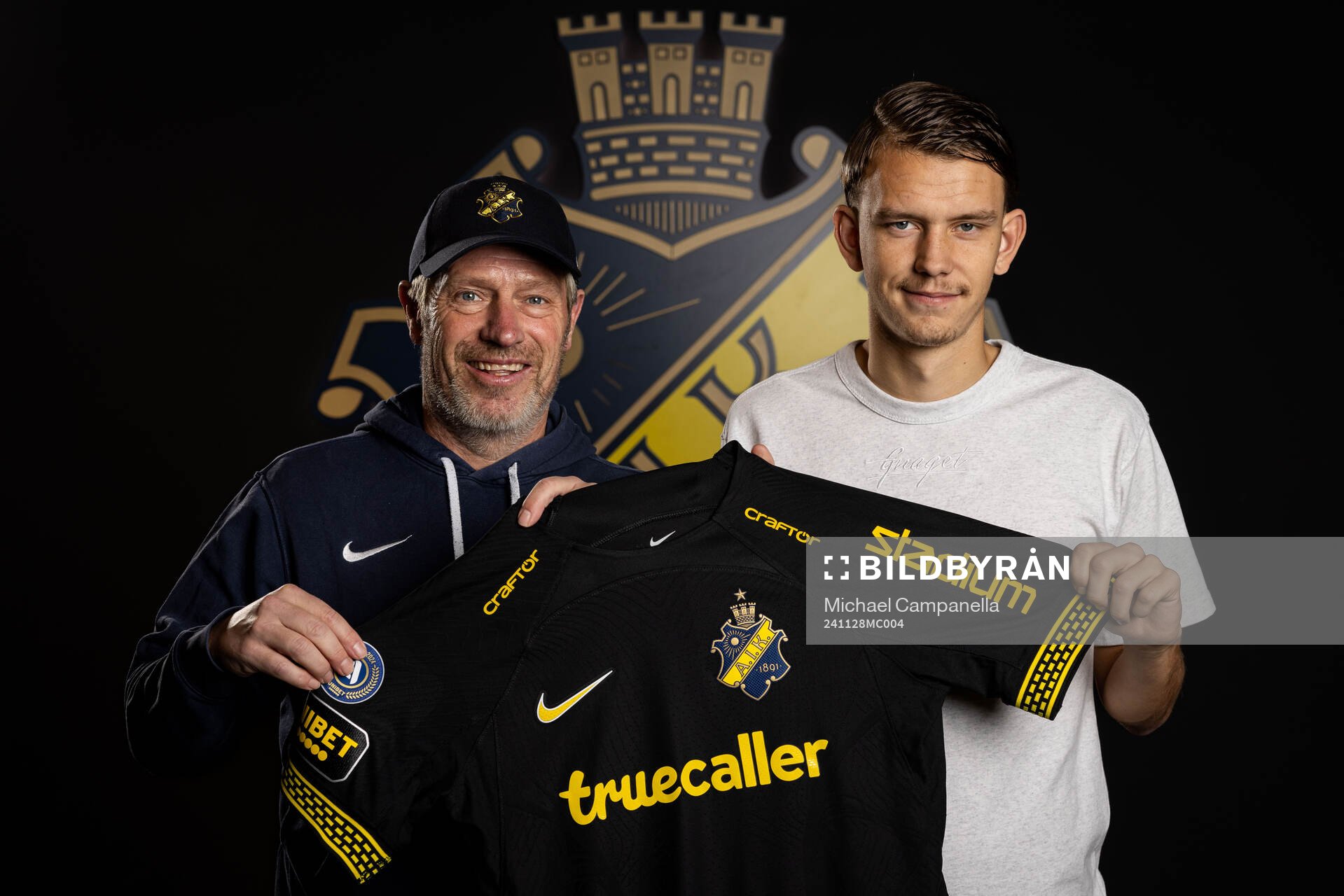 AIKs sportchef Thomas Berntsen och Kazper Karlsson