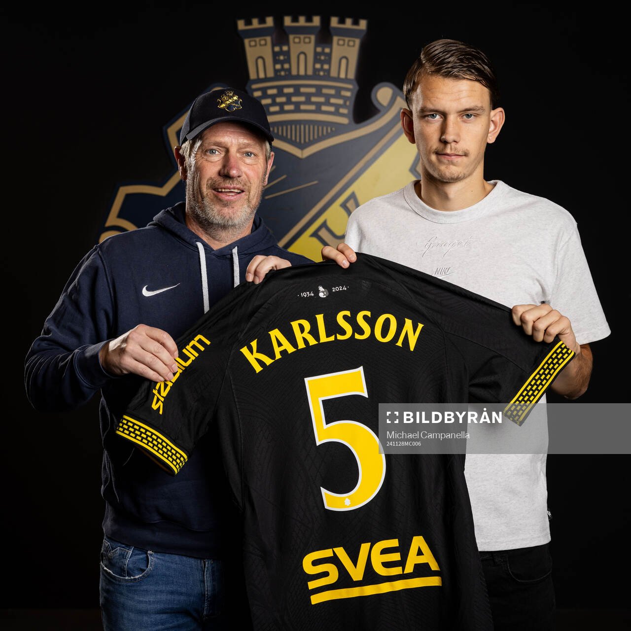 AIKs sportchef Thomas Berntsen och Kazper Karlsson