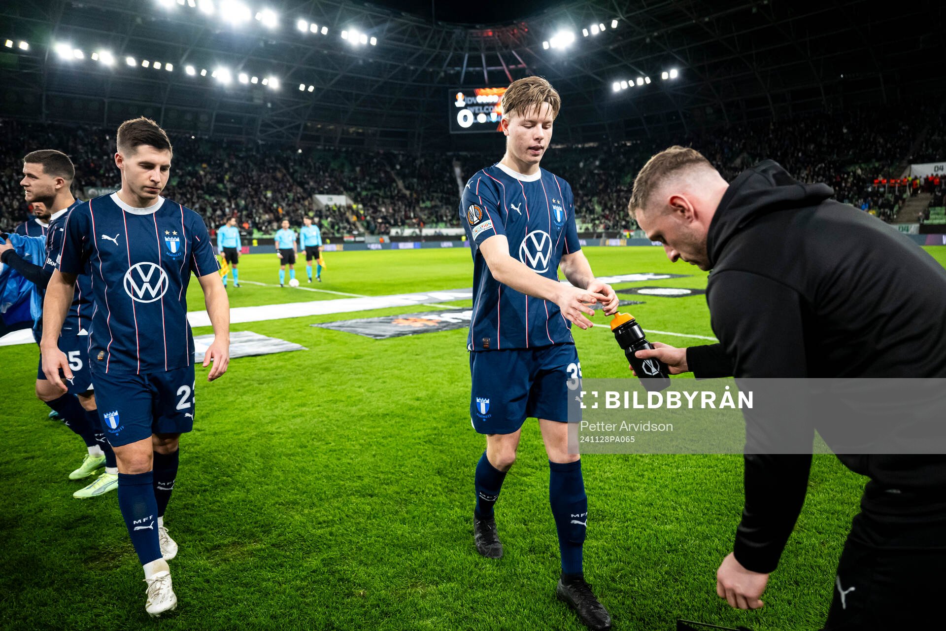Lasse Berg Johnsen and Nils Zätterström of Malmö FF