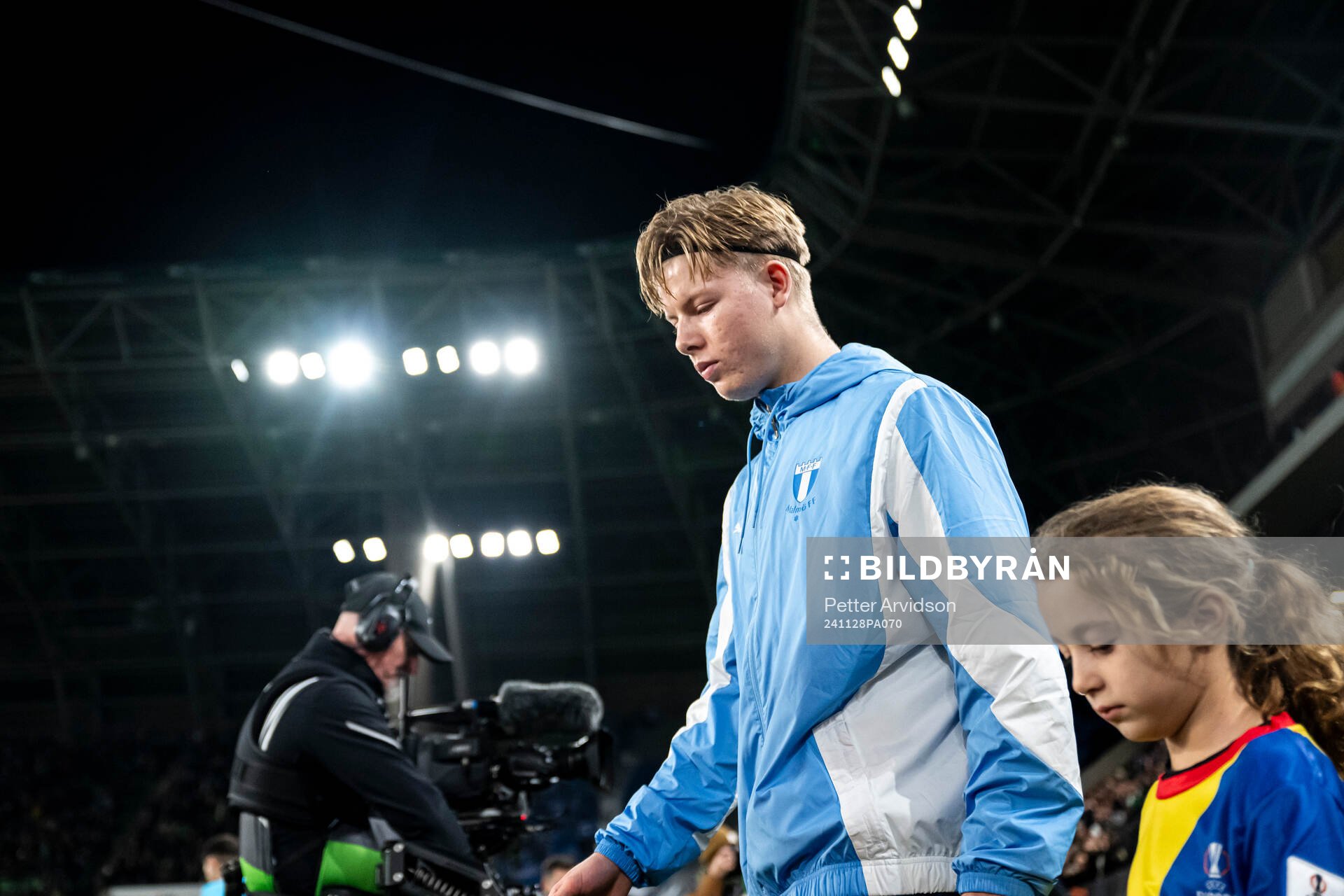 Nils Zätterström of Malmö FF ahead of the UEFA Europa League football match between Ferencvaros and Malmö FF on November 28, 2024 in Budapest.
