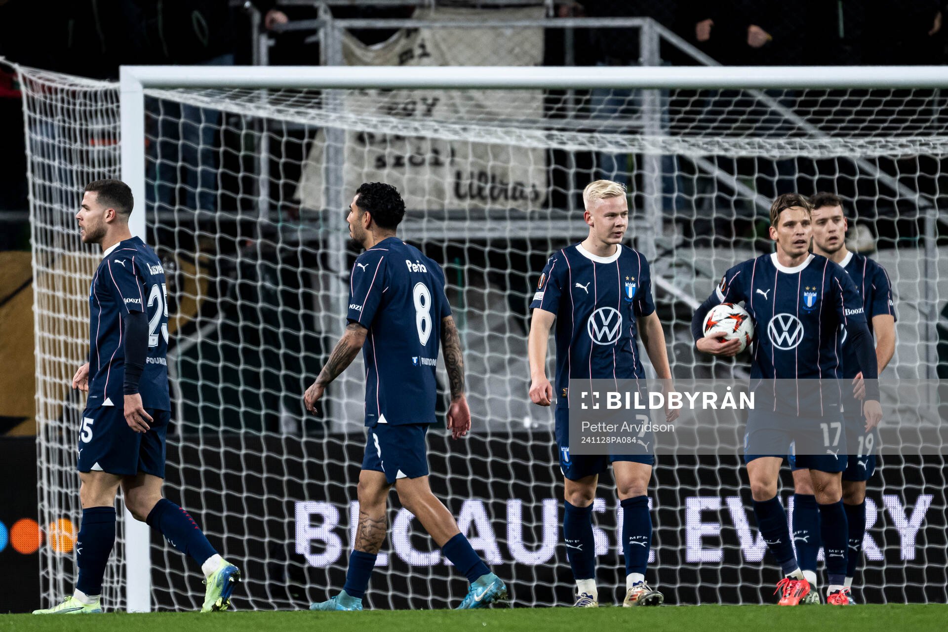 Sergio Pena, Otto Rosengren and Colin Rösler of Malmö FF