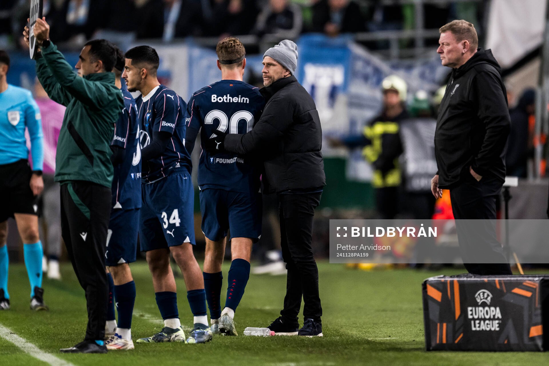 Head coach Henrik Rydström and Erik Botheim of Malmö FF