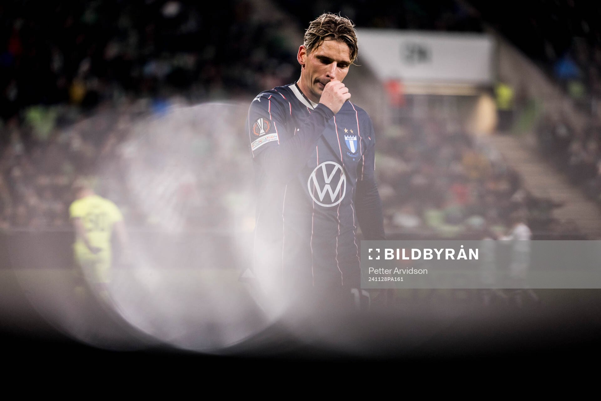 Jens Stryger Larsen of Malmö FF looks dejected