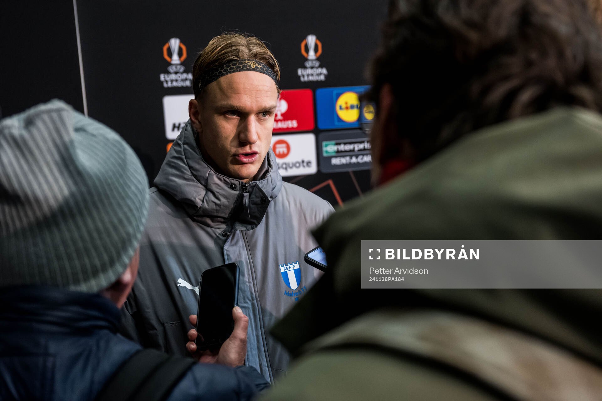 Erik Botheim of Malmö FF after the UEFA Europa League football match between Ferencvaros and Malmö FF on November 28, 2024 in Budapest. 