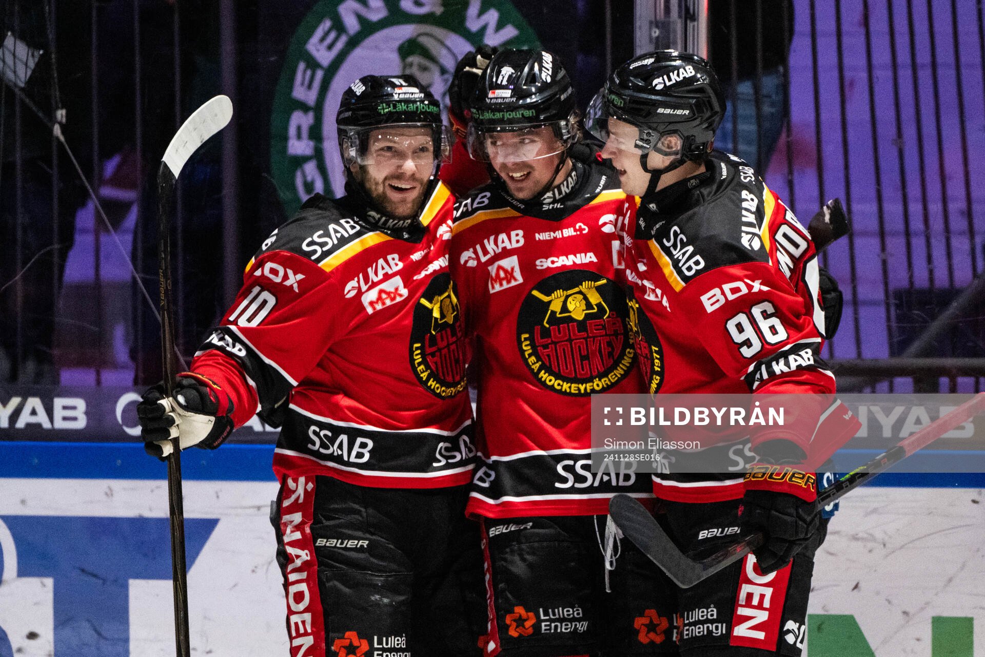 Luleås Einar Emanuelsson, Ludvig Jansson och Pontus