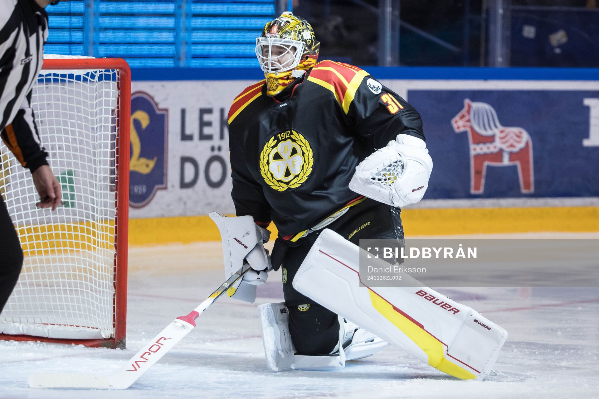 Brynäs målvakt Erik Källgren deppar