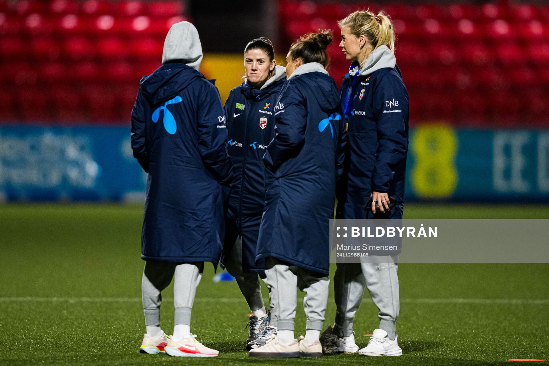 Maren Mjelde and Ada Stolsmo Hegerberg of Norway