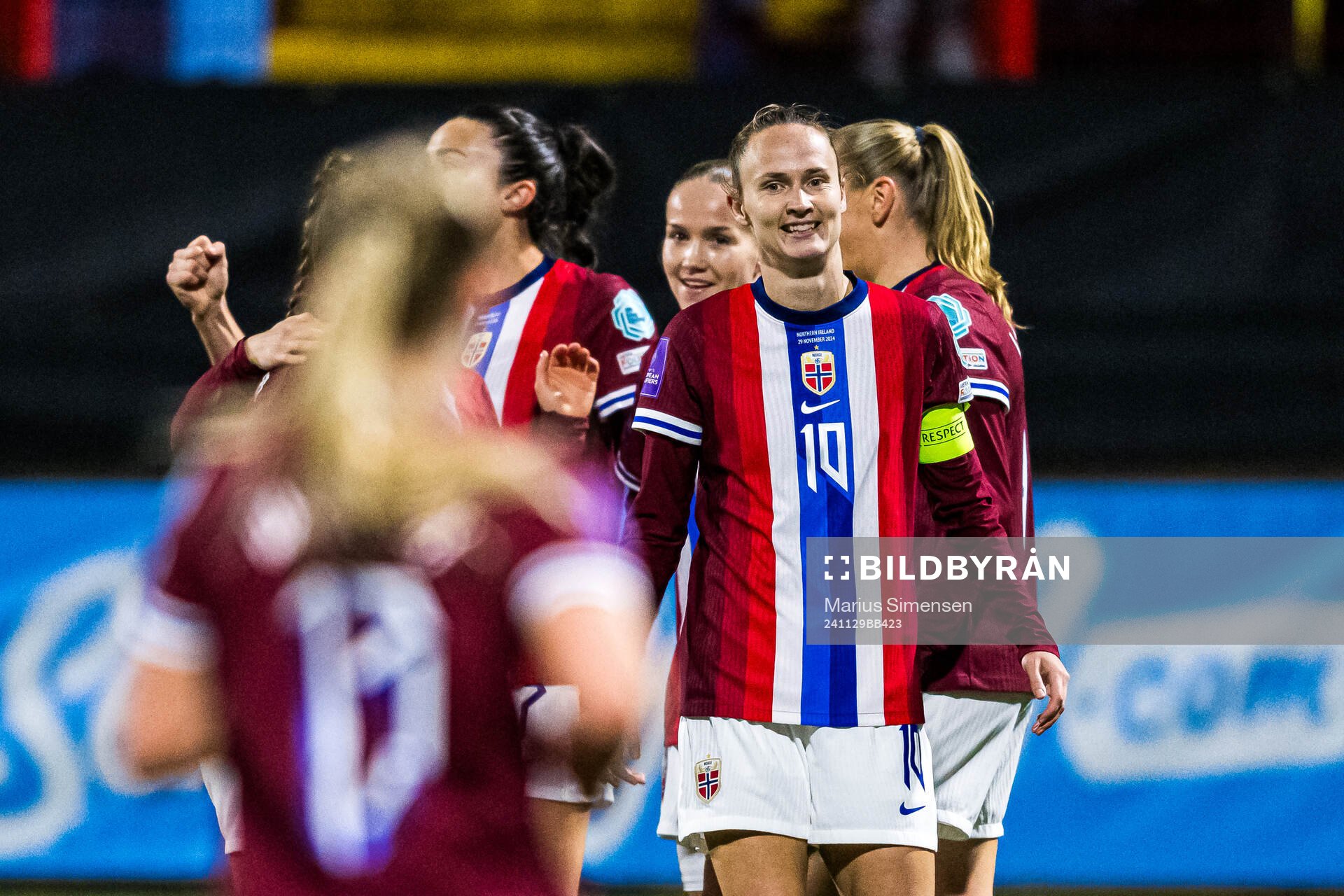 Caroline Graham Hansen of Norway celebrates