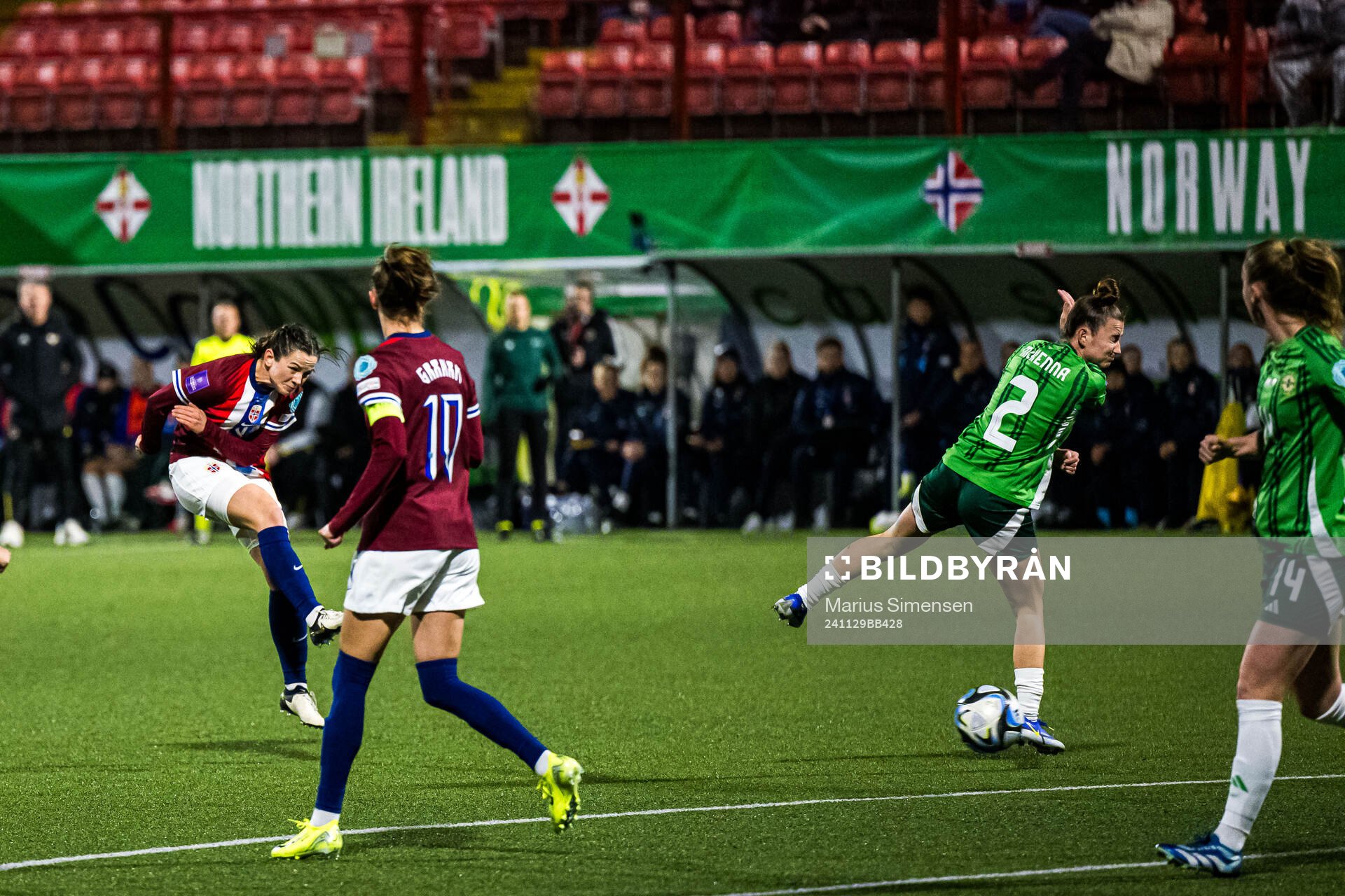 Tuva Hansen of Norway scores the 0-2 goal