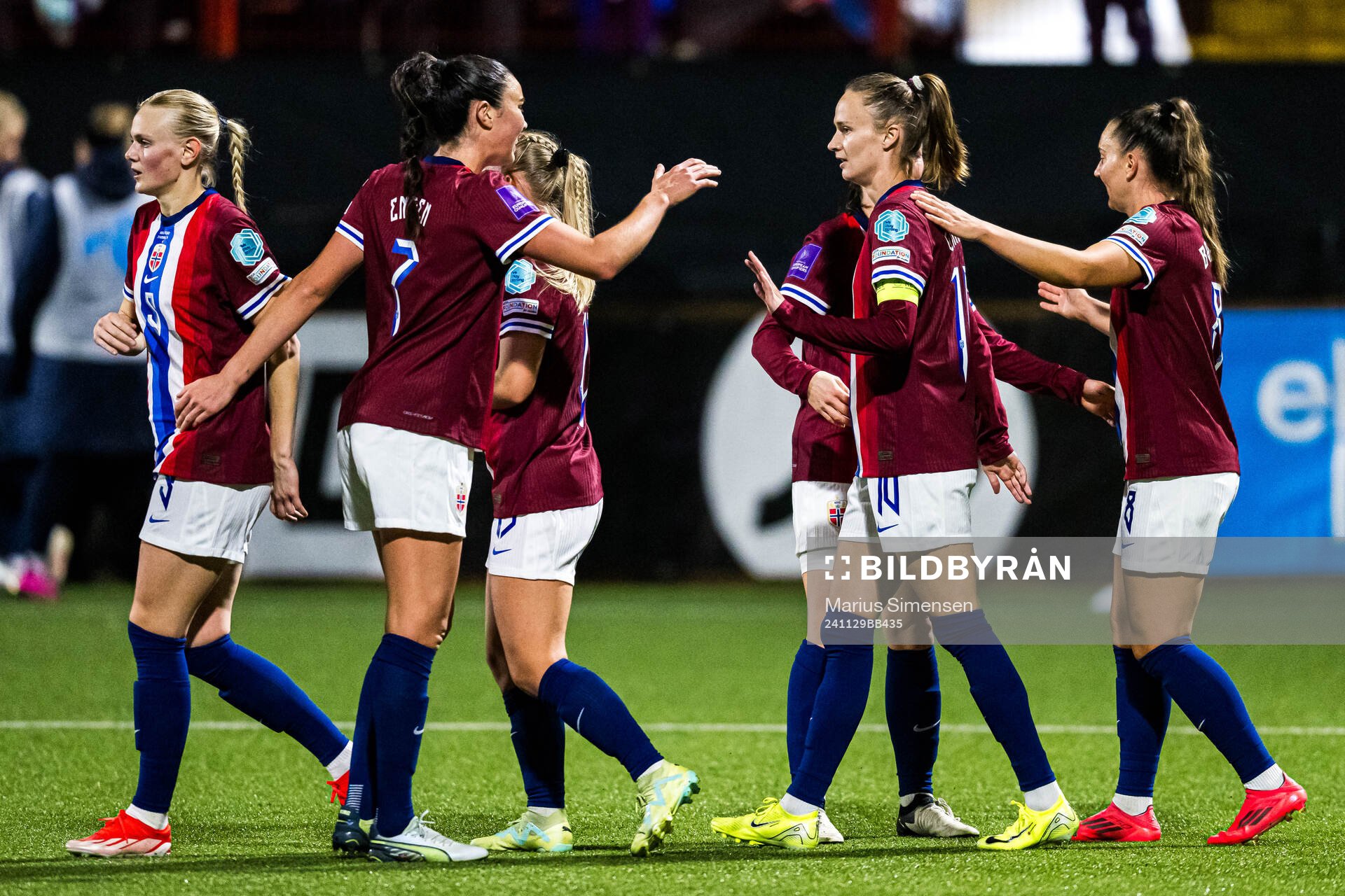 Caroline Graham Hansen of Norway celebrates