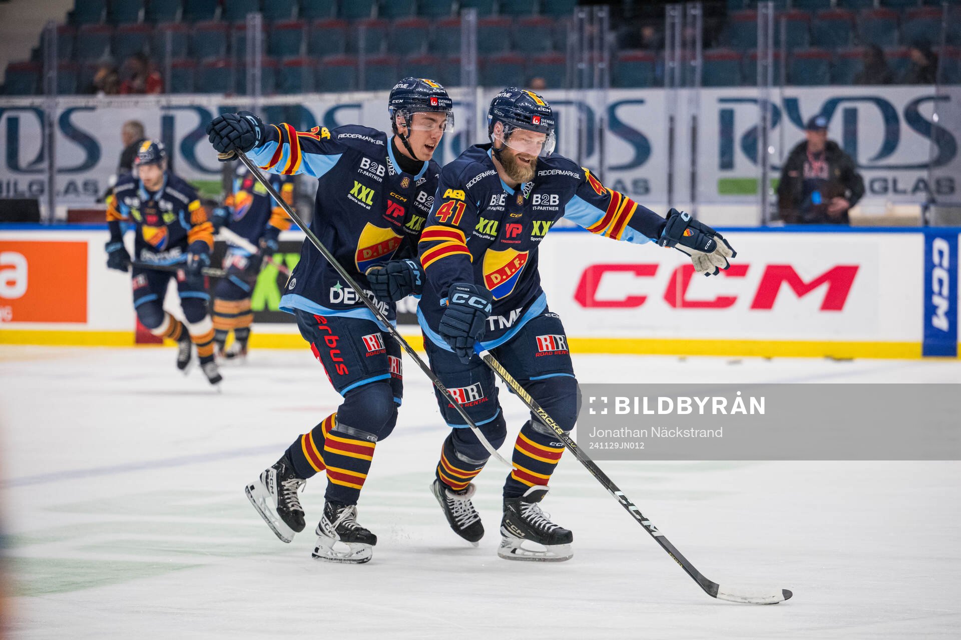Djurgårdens Linus Eriksson och Patrick Thoresen