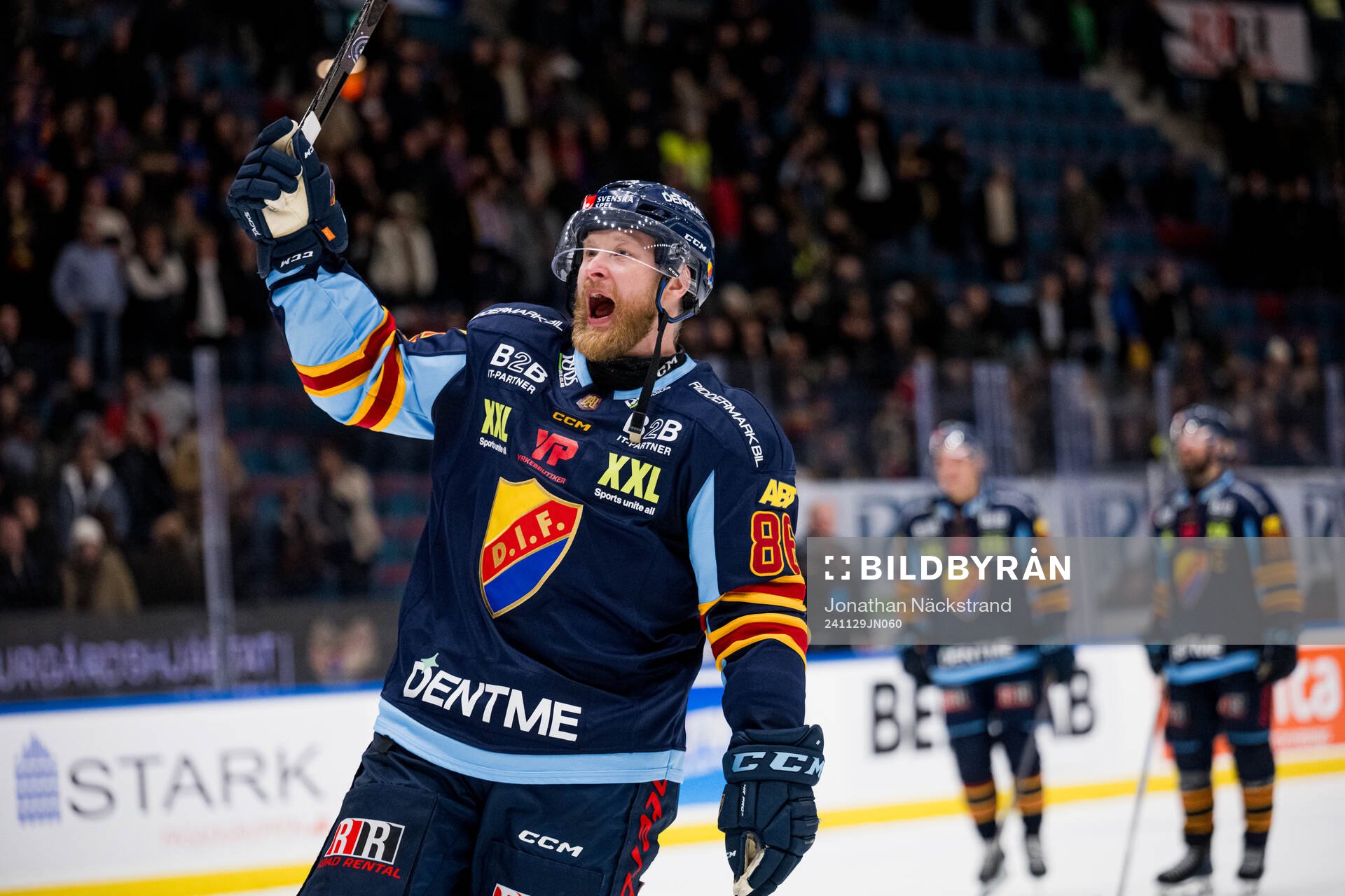Djurgårdens Linus Klasen jublar