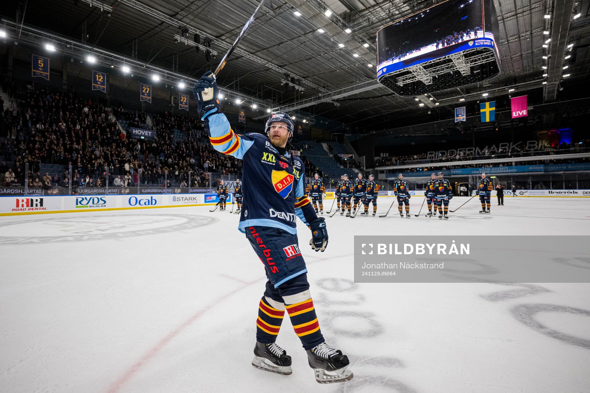 Djurgårdens Linus Klasen jublar