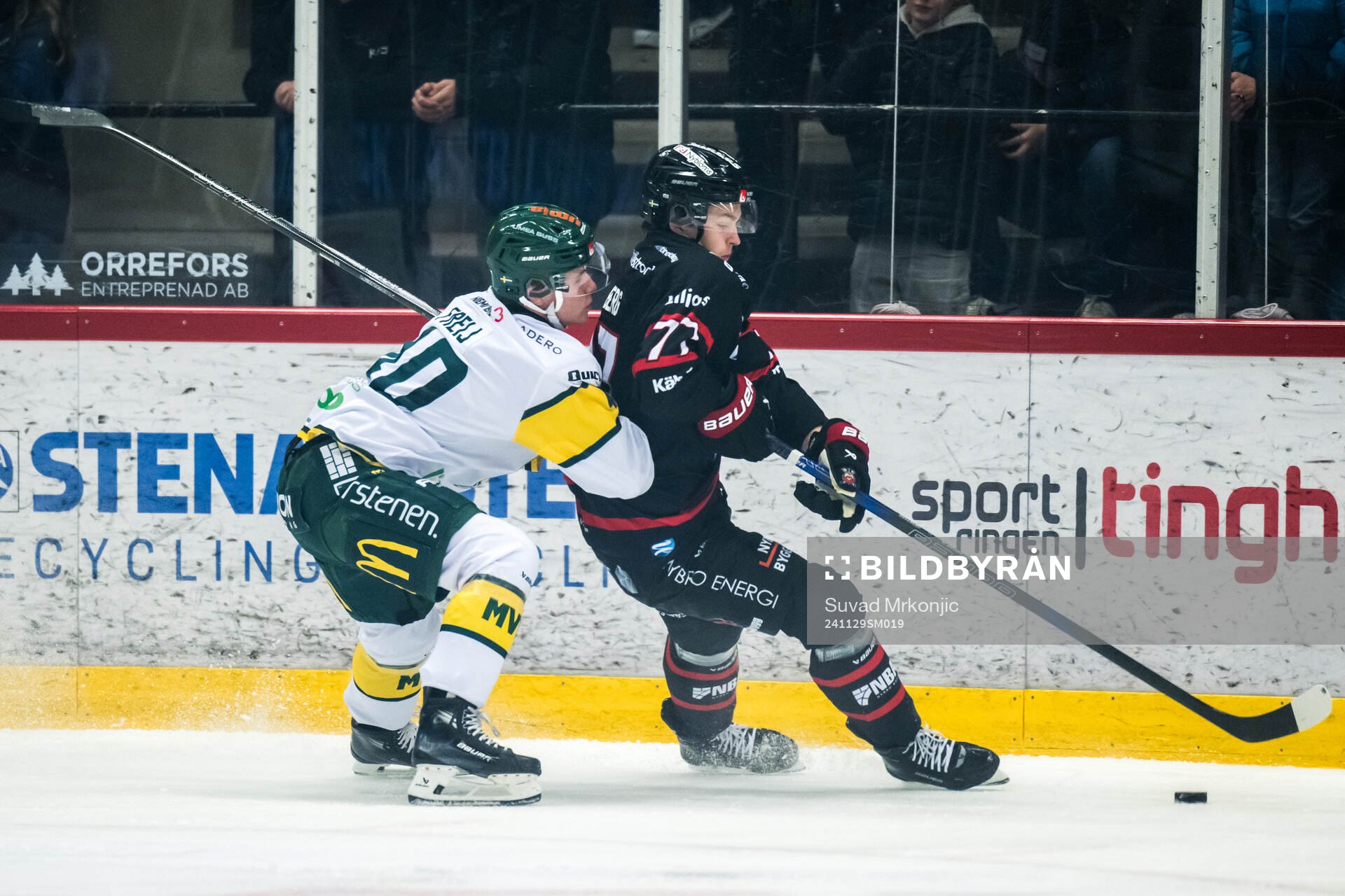 Björklövens Alfons Freij och Nybros Hannes Hellberg