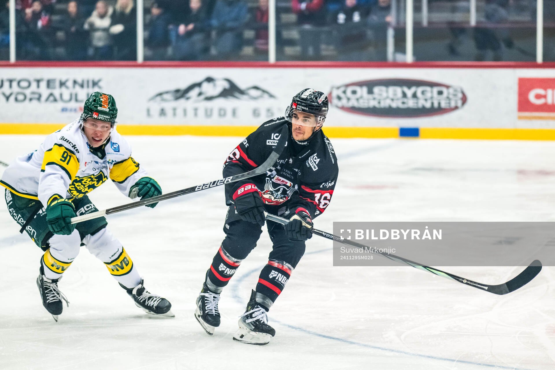 Björklövens Oscar Tellström och Nybros Hugo Gabrielson