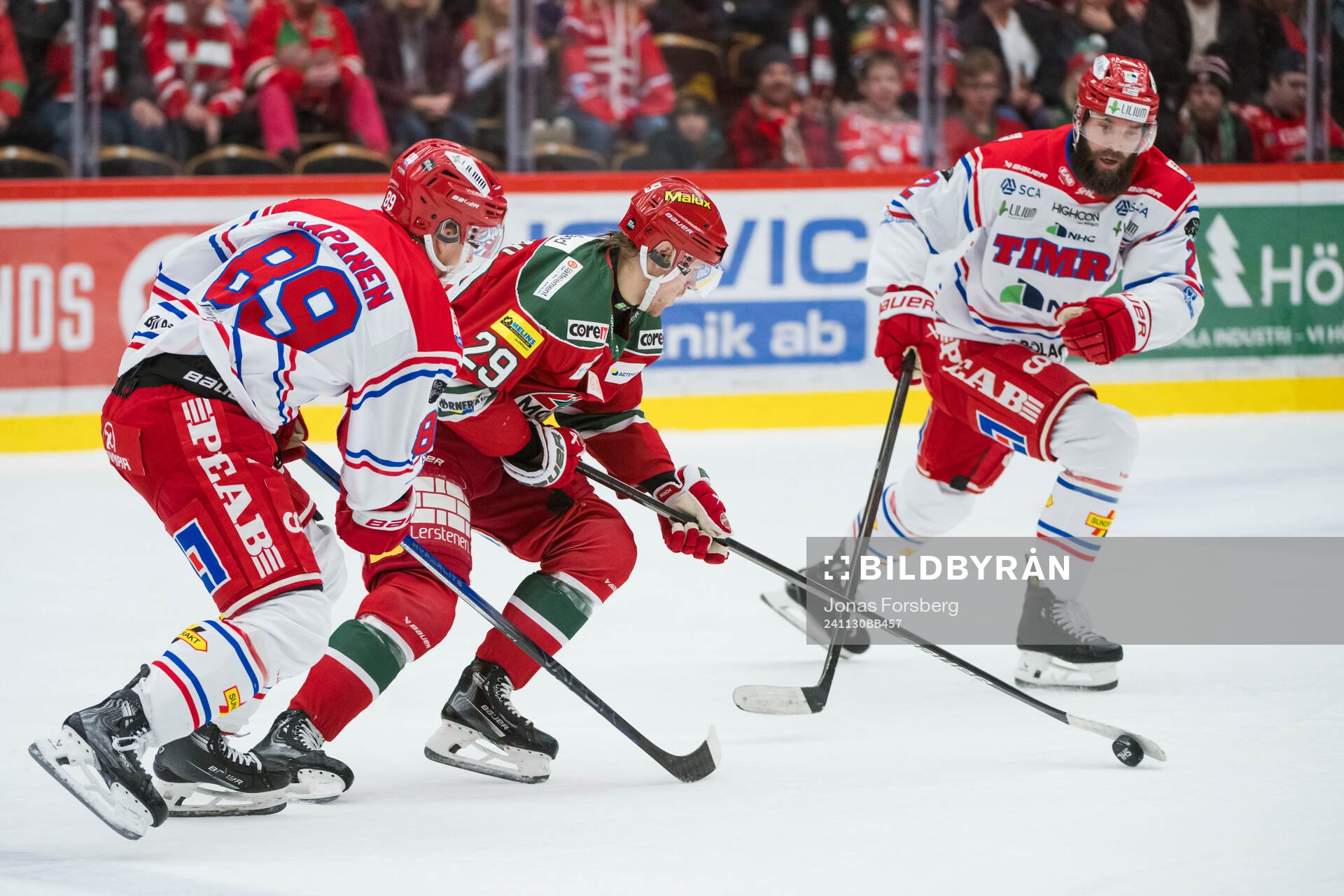 Modos Mikkel Aagaard mot Timrås Oliver Kapanen och Per