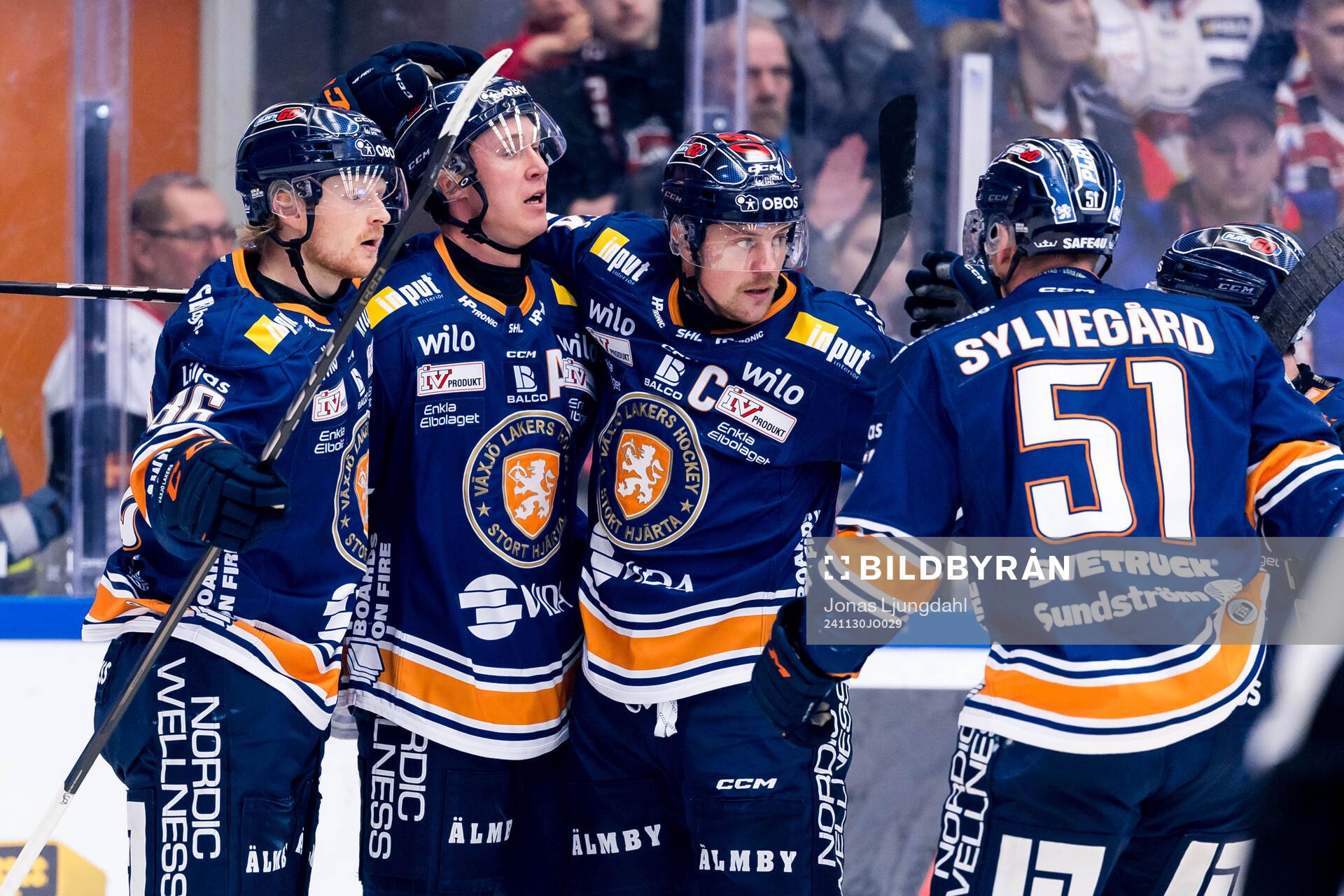 Växjös Joachim Blichfeld, Dennis Rasmussen och Joel