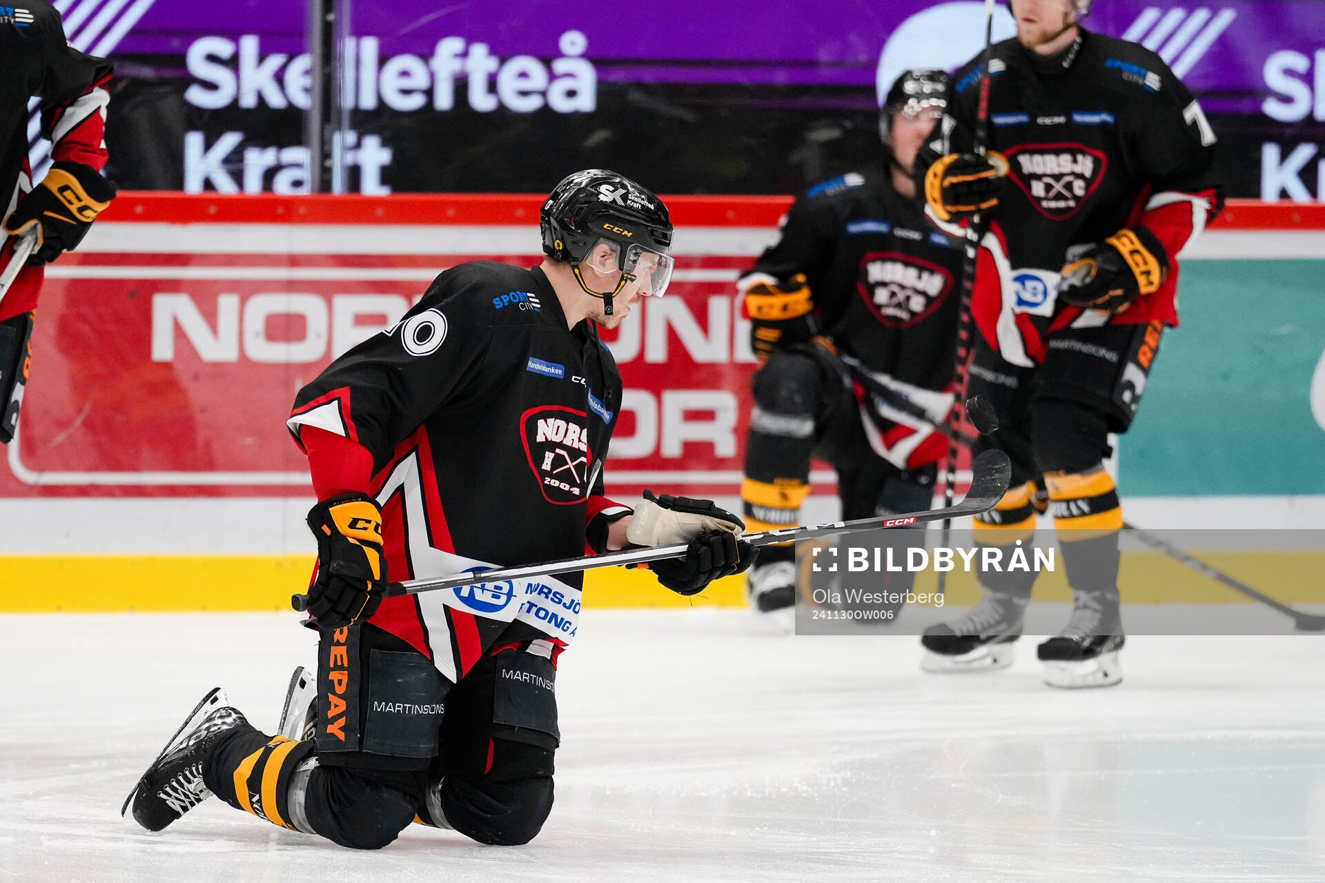 Skellefteås Pär Lindholm före  ishockeymatchen i SHL