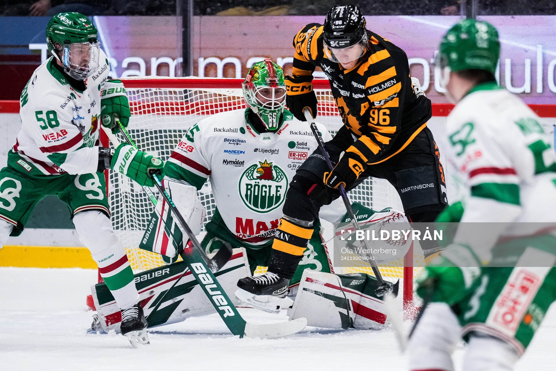 Rögles målvakt Christoffer Rifalk och Skellefteås