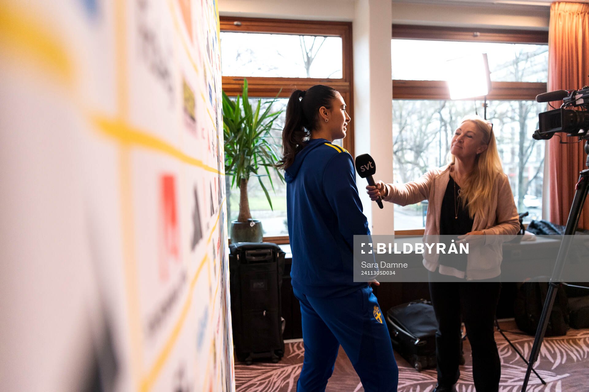 Zecira Musovic of Sweden is interviewed by Swedish