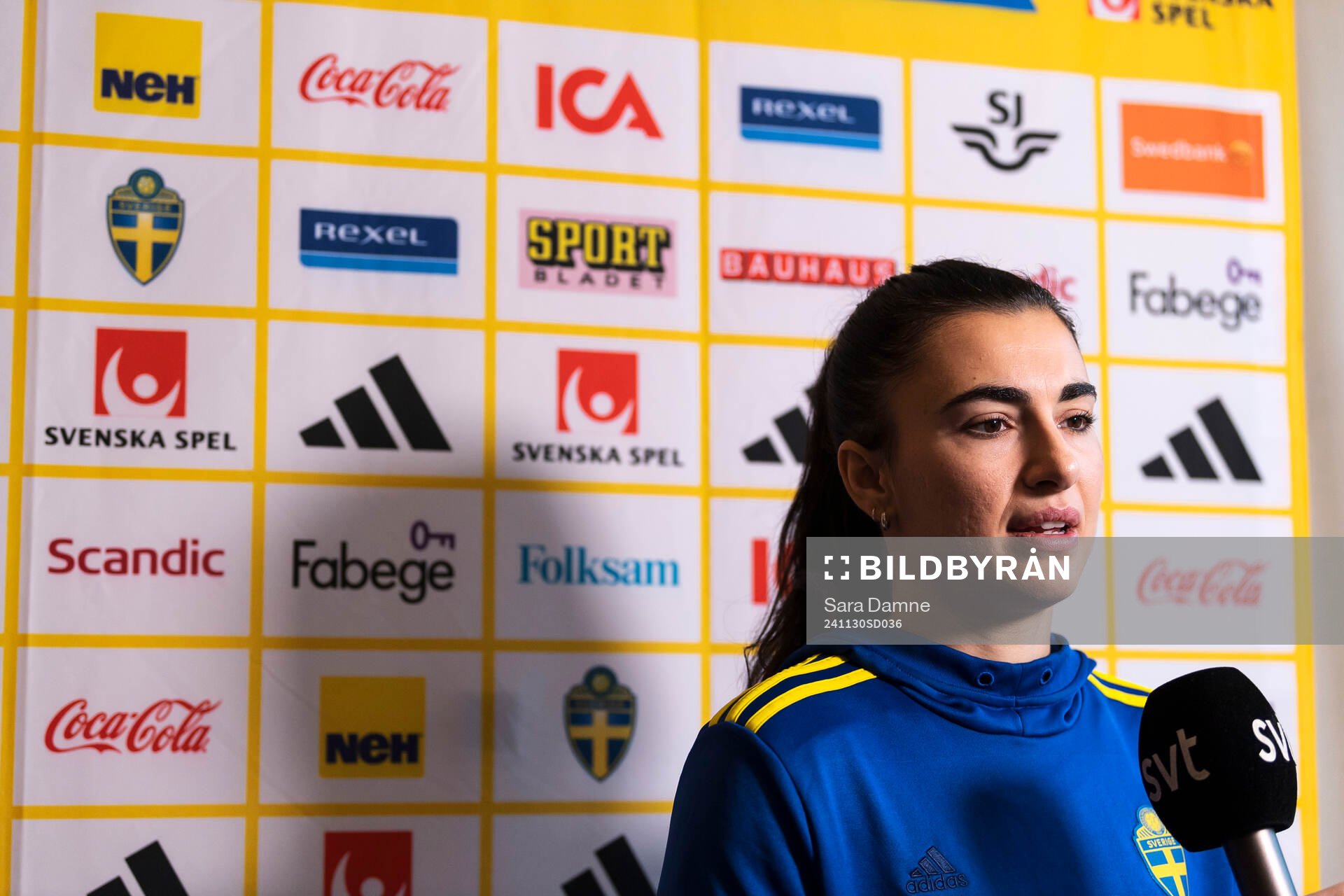 Zecira Musovic of Sweden is interviewed by Swedish