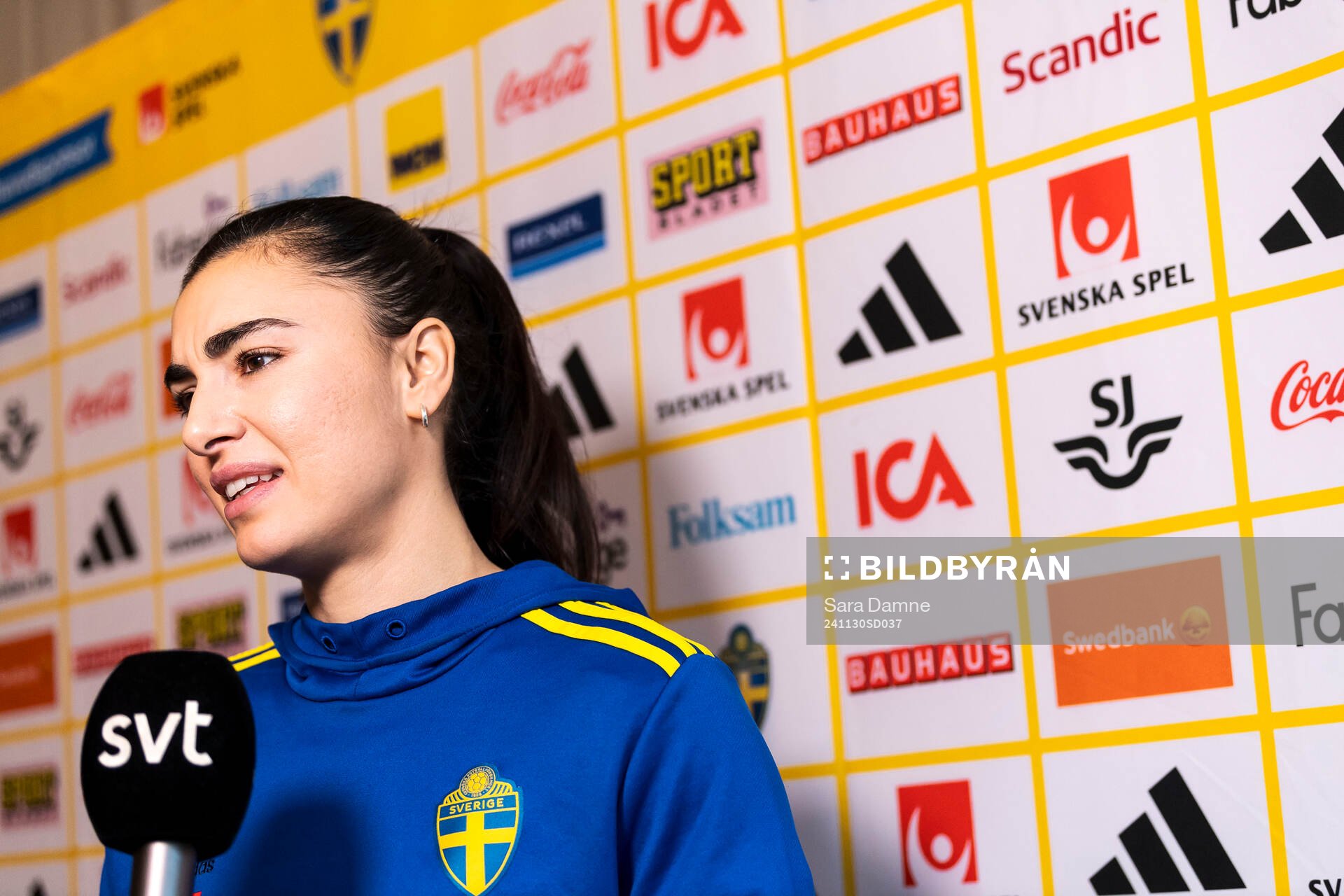 Zecira Musovic of Sweden is interviewed by Swedish