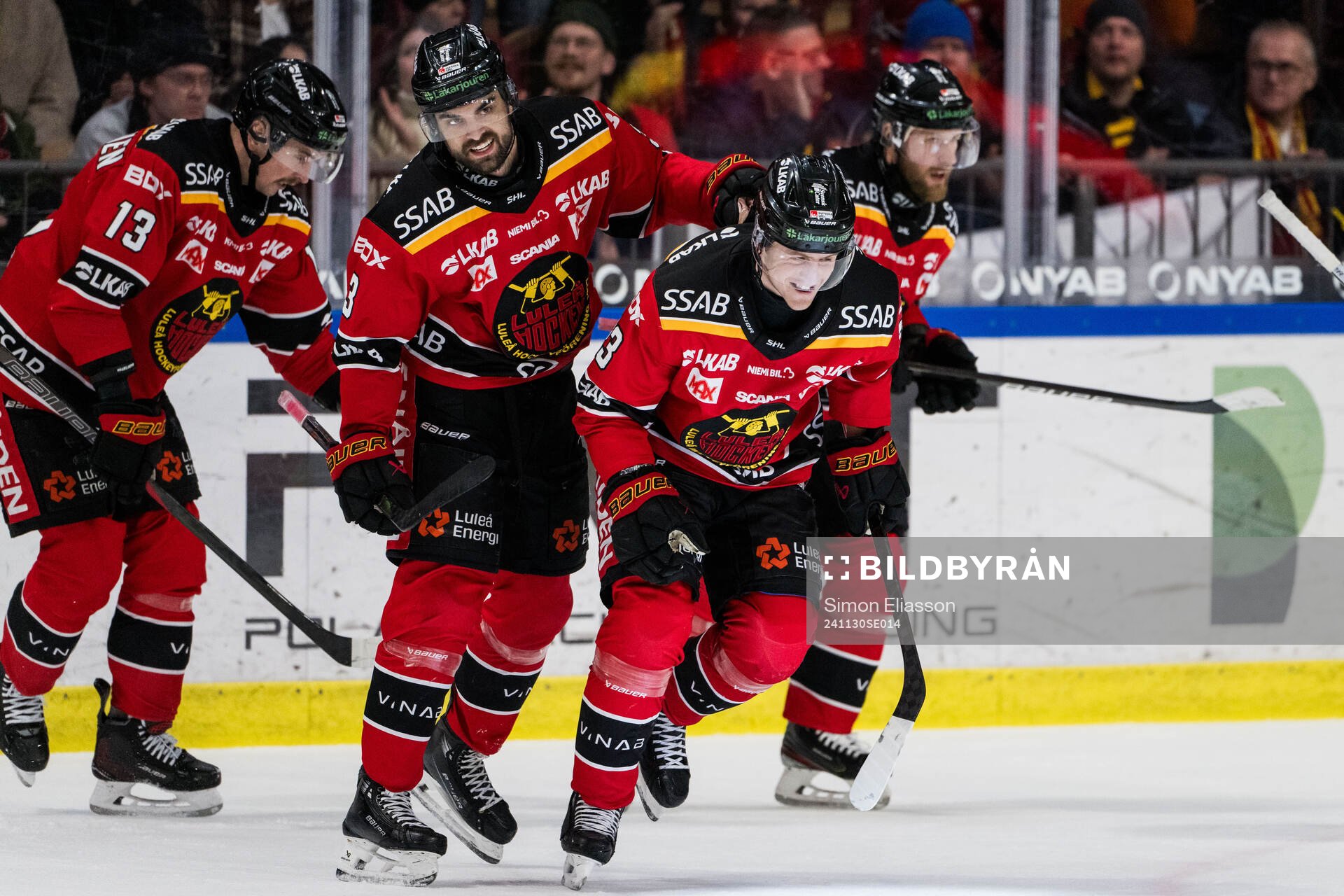 Luleås Frederic Allard och Jesper Sellgren jublar