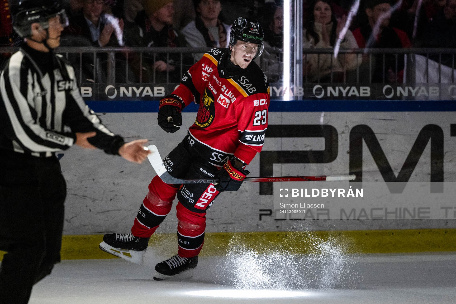 Luleås Jesper Sellgren jublar